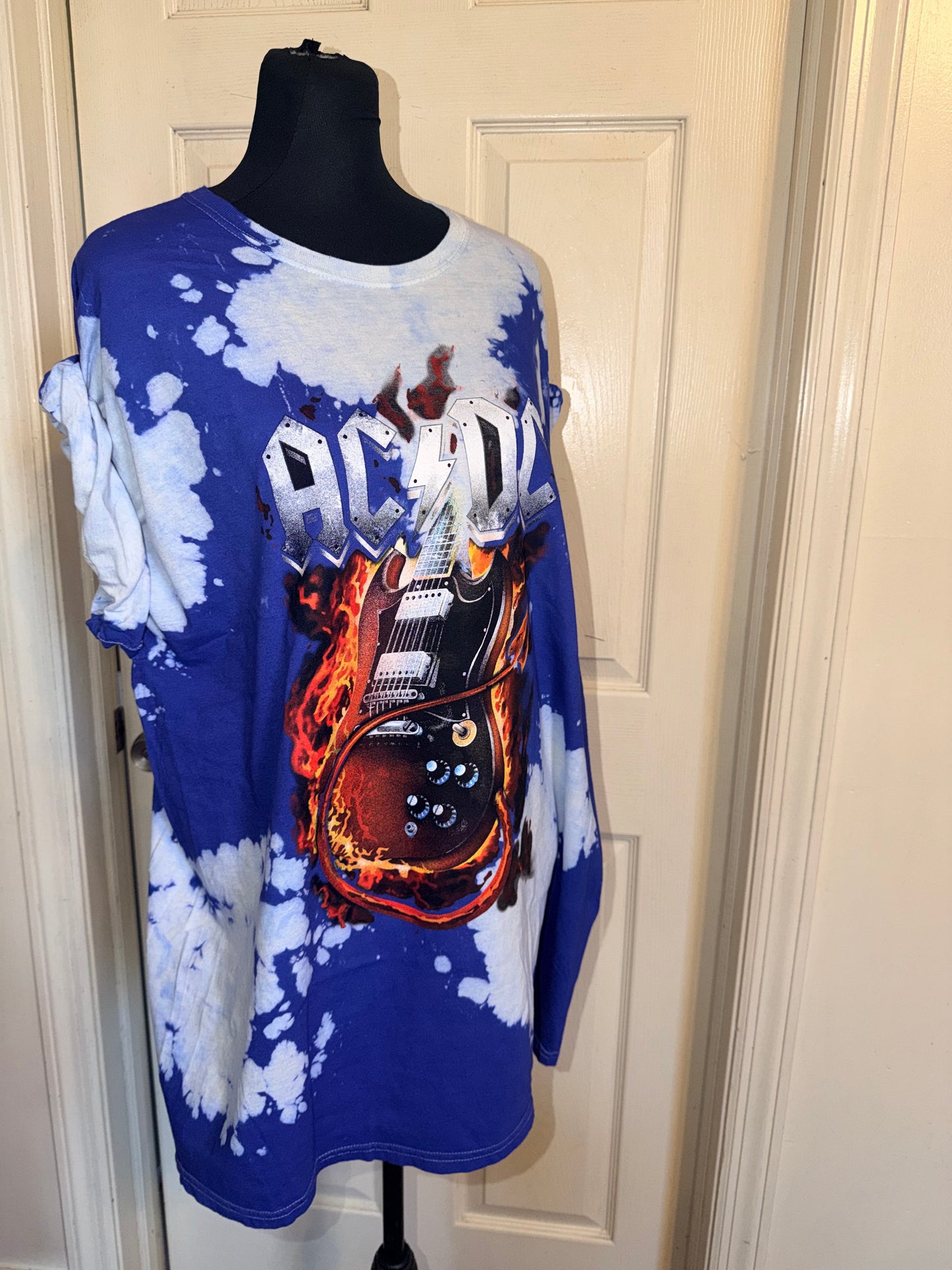 AC/DC Oversized Distressed Tee