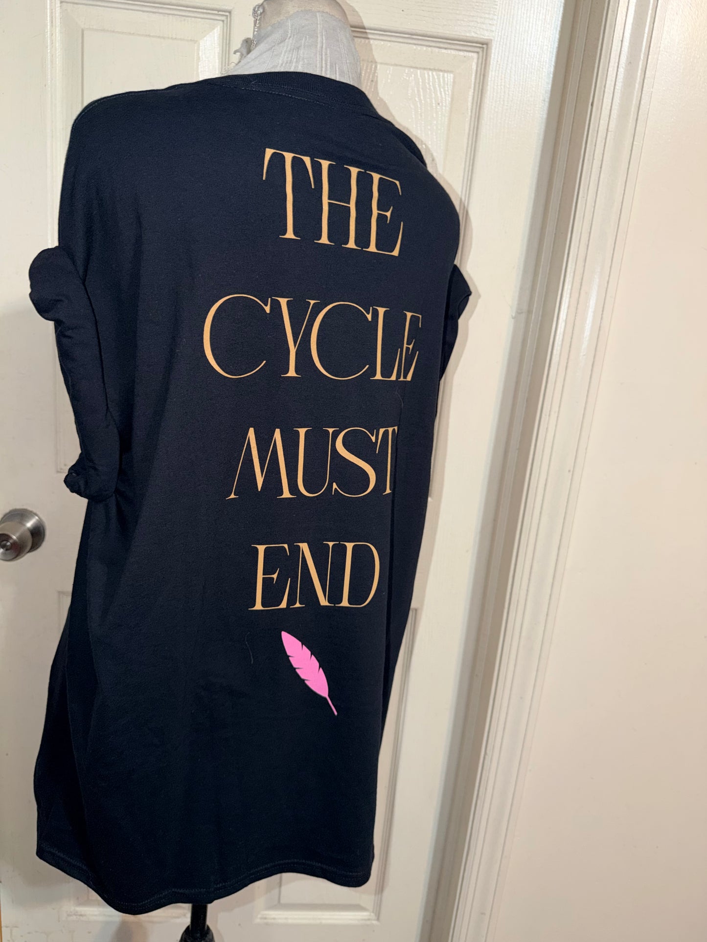 Sleep Token Double Sided Oversized Distressed Tee
