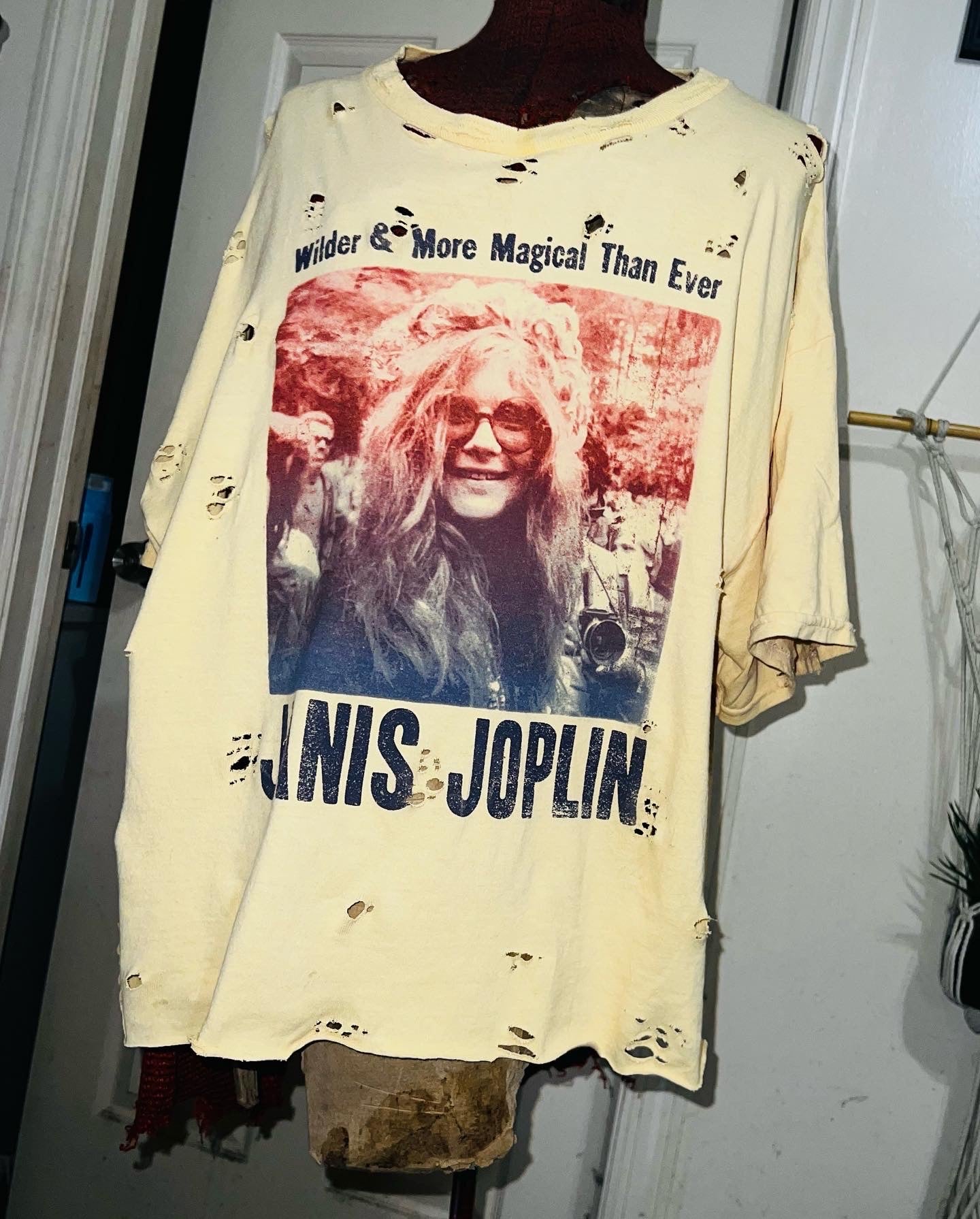 Janis Joplin Oversized Distressed Tee