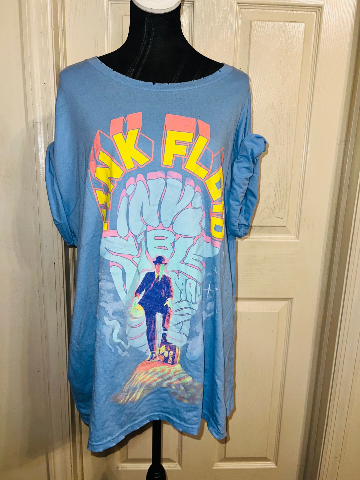 Pink Floyd Invisible Man Oversized Distressed Tee