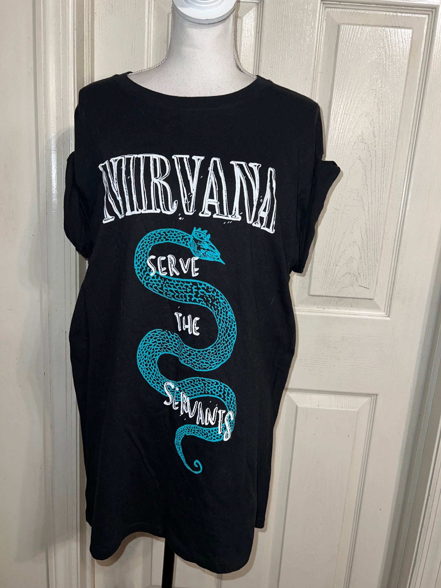 Nirvana “Servants” Oversized Distressed Tee