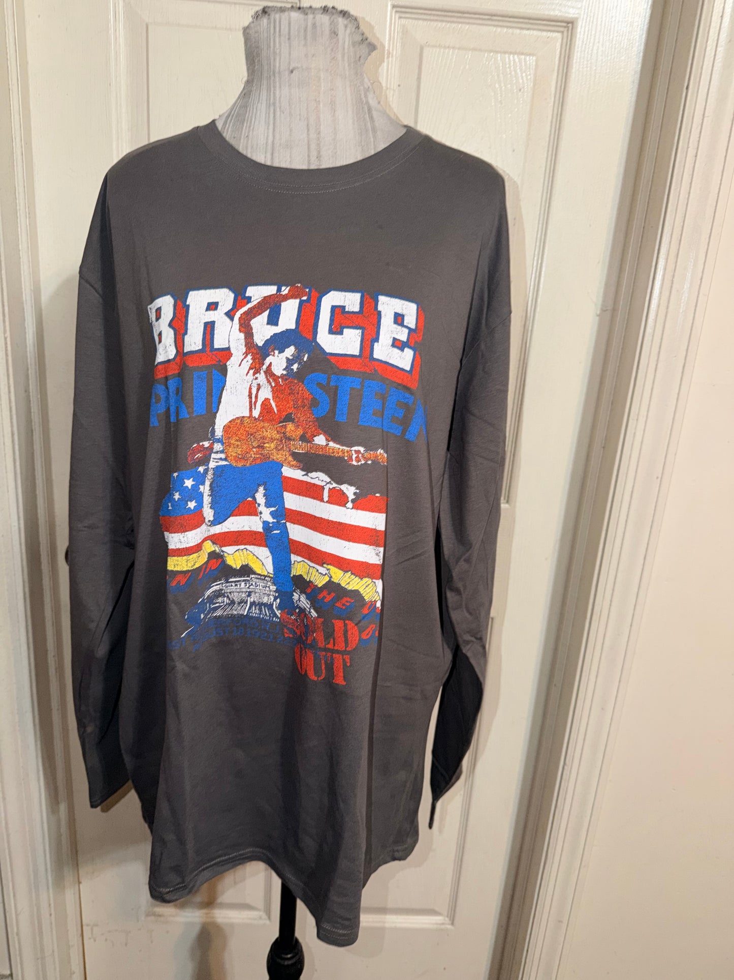 Bruce Springsteen Oversized Distressed Long Sleeve Tee