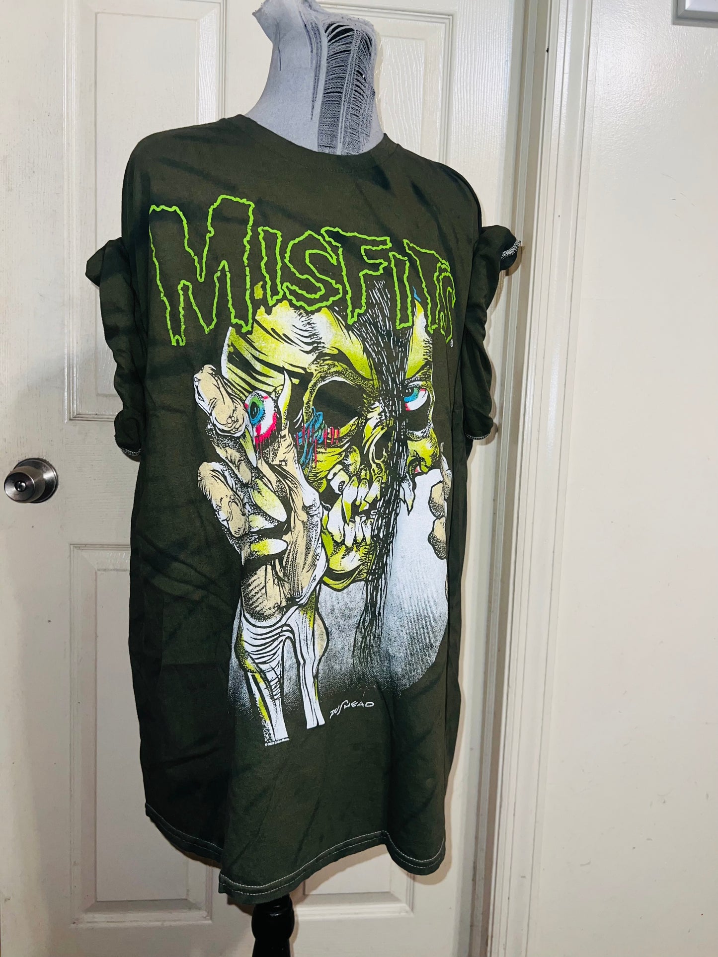 The Misfits Tie Dye Oversized Distressed Tee