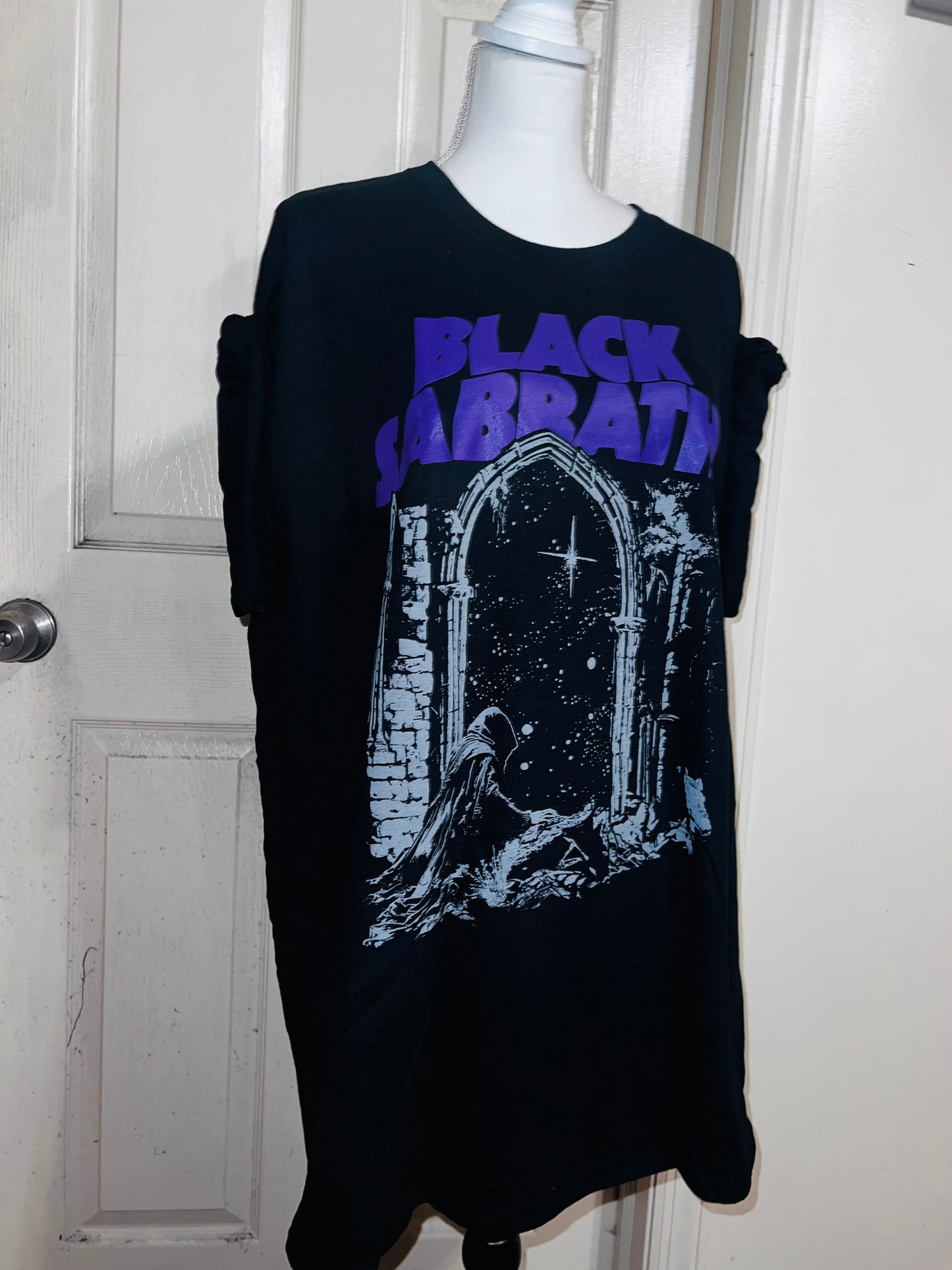 Black Sabbath Oversized Distressed Tee