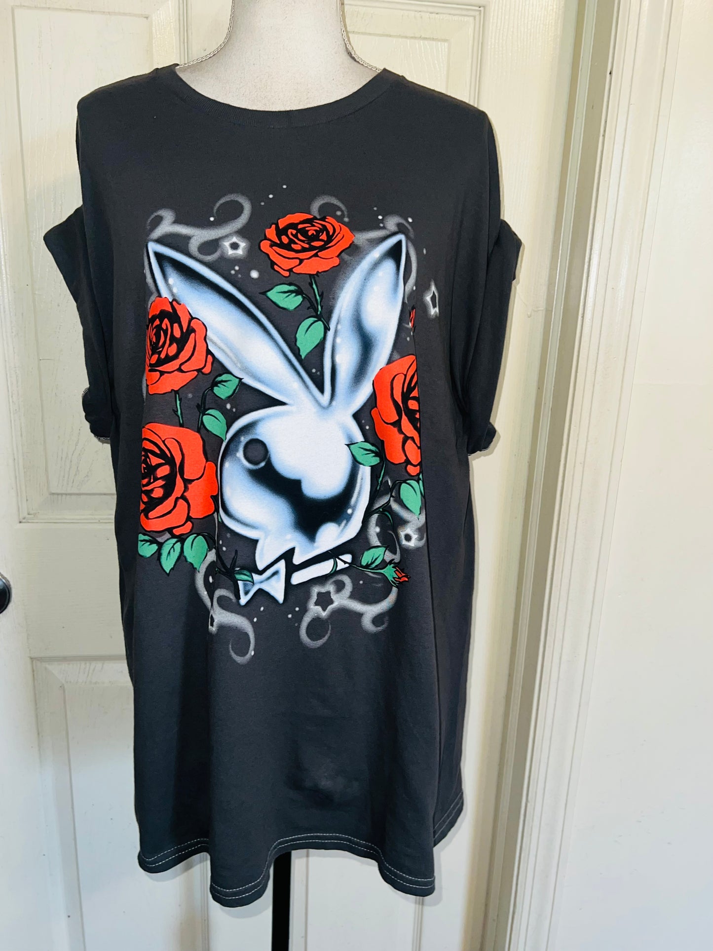 Playboy Double Sided Oversized Distressed Tee