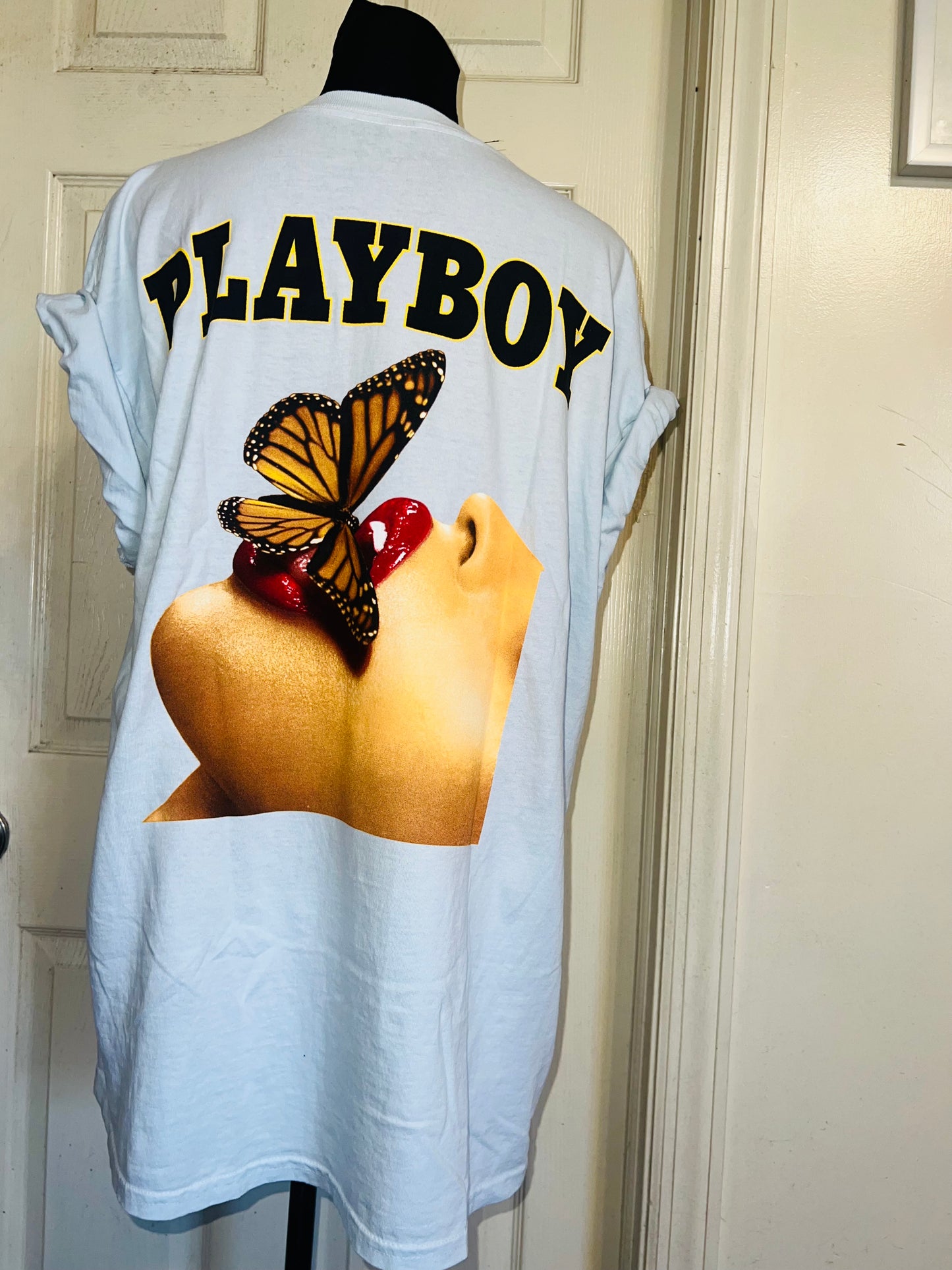Playboy Double Sided Oversized Distressed Tee