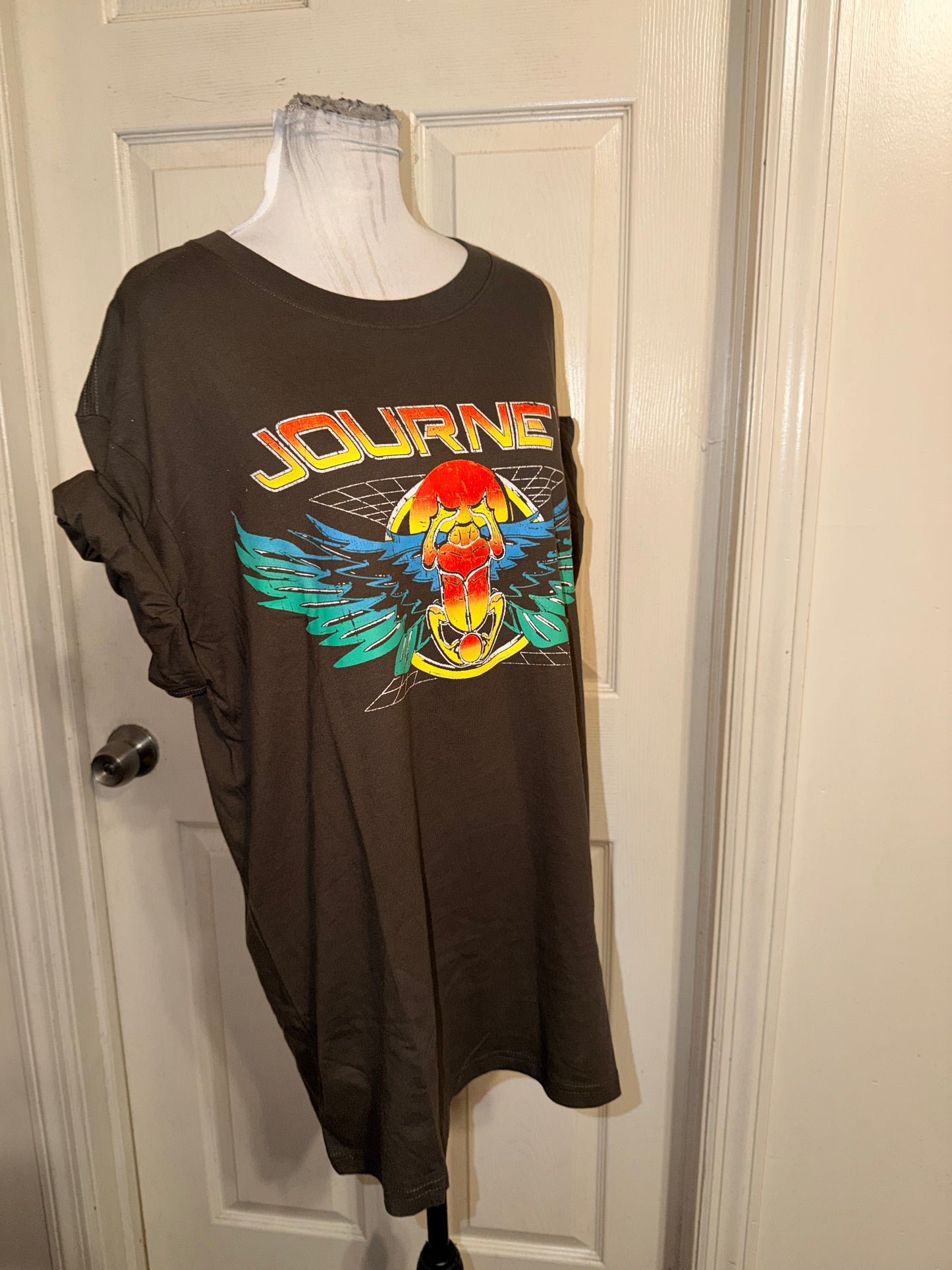 Journey Double Sided Oversized Distressed Tee