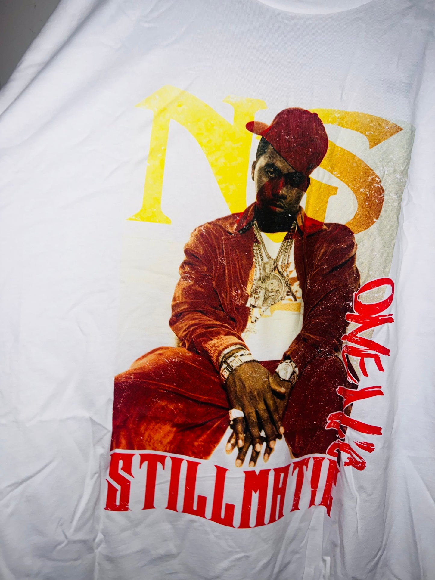 Nas Oversized Distressed Tee