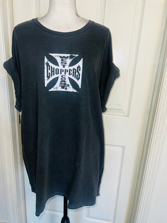 West Coast Choppers Double Sided Oversized Distressed Tee