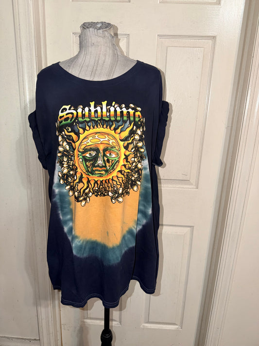 Sublime Double Sided Oversized Distressed Tee