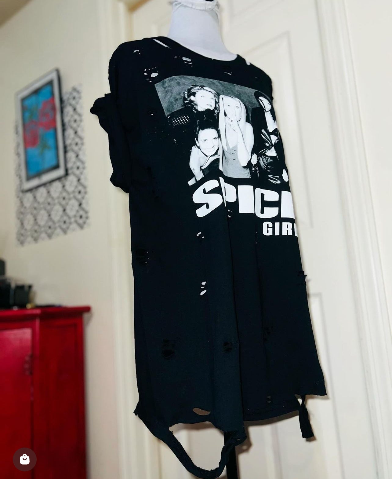 Spice Girls Oversized Distressed Tee