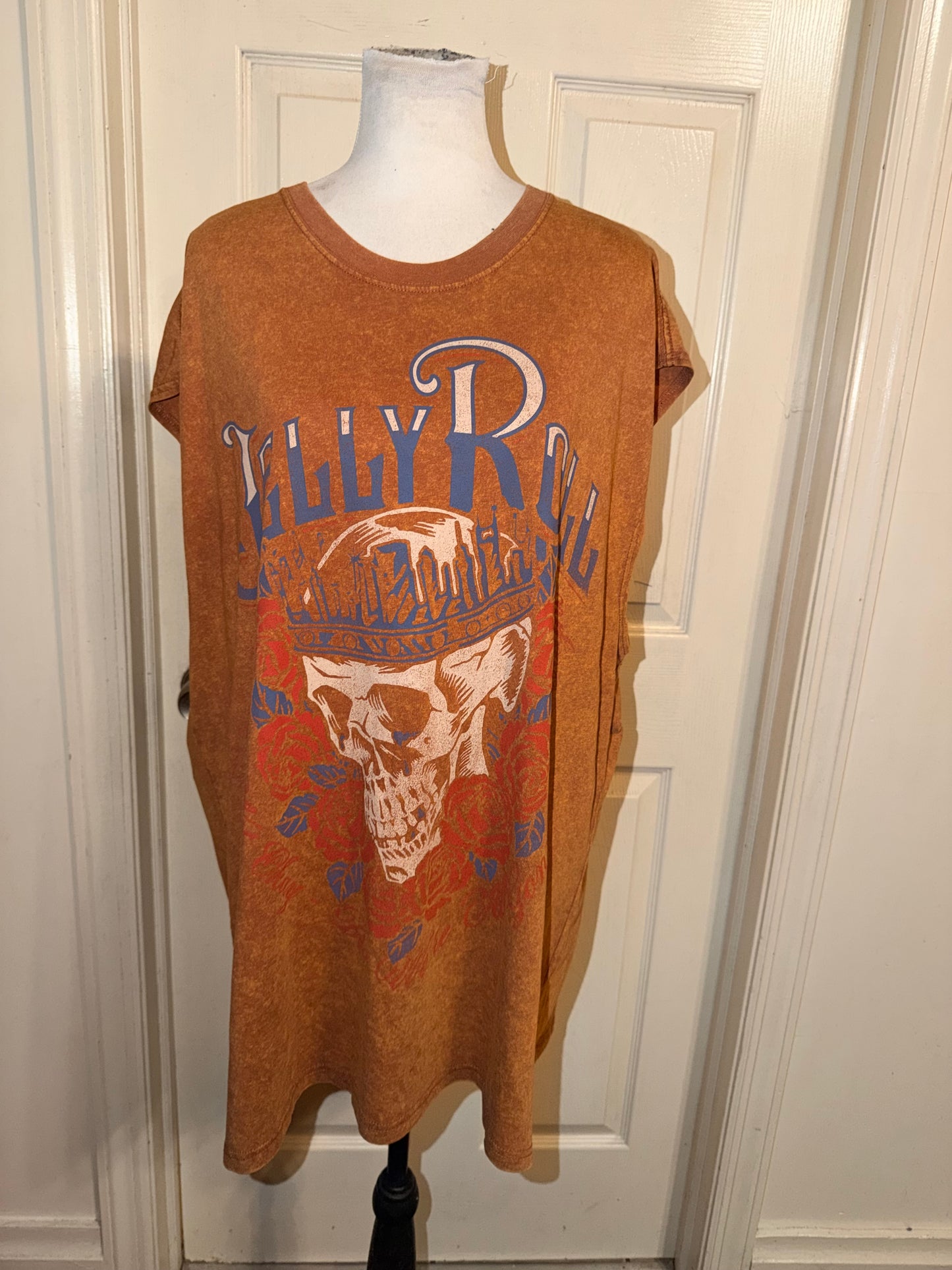 Jelly Roll Double Sided Oversized Distressed Tank
