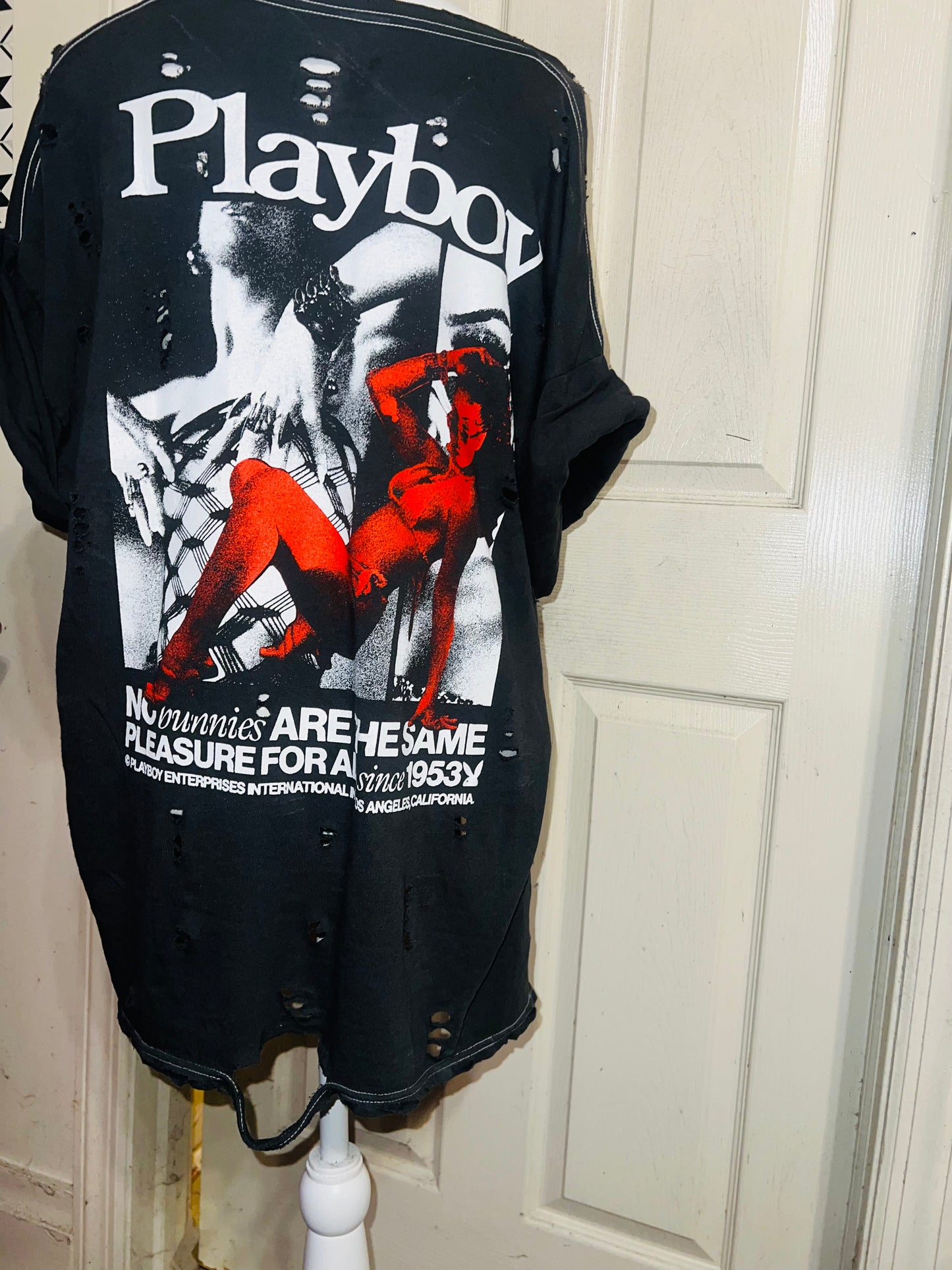 Playboy Double Sided Oversized Distressed Tee