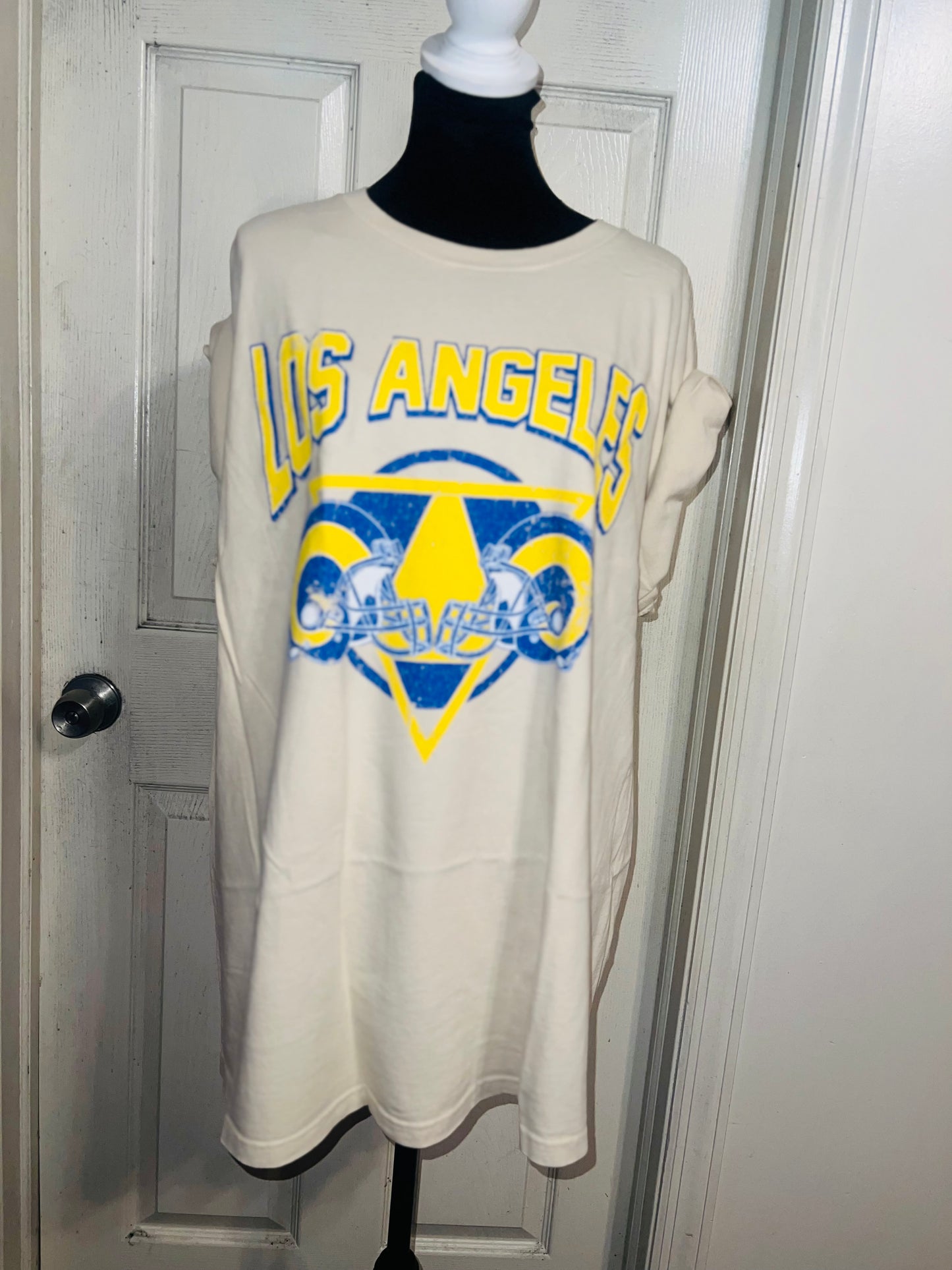 Los Angeles Chargers Oversized Distressed Tee