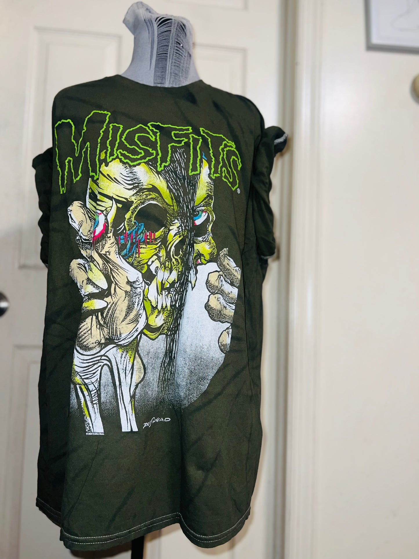 The Misfits Tie Dye Oversized Distressed Tee