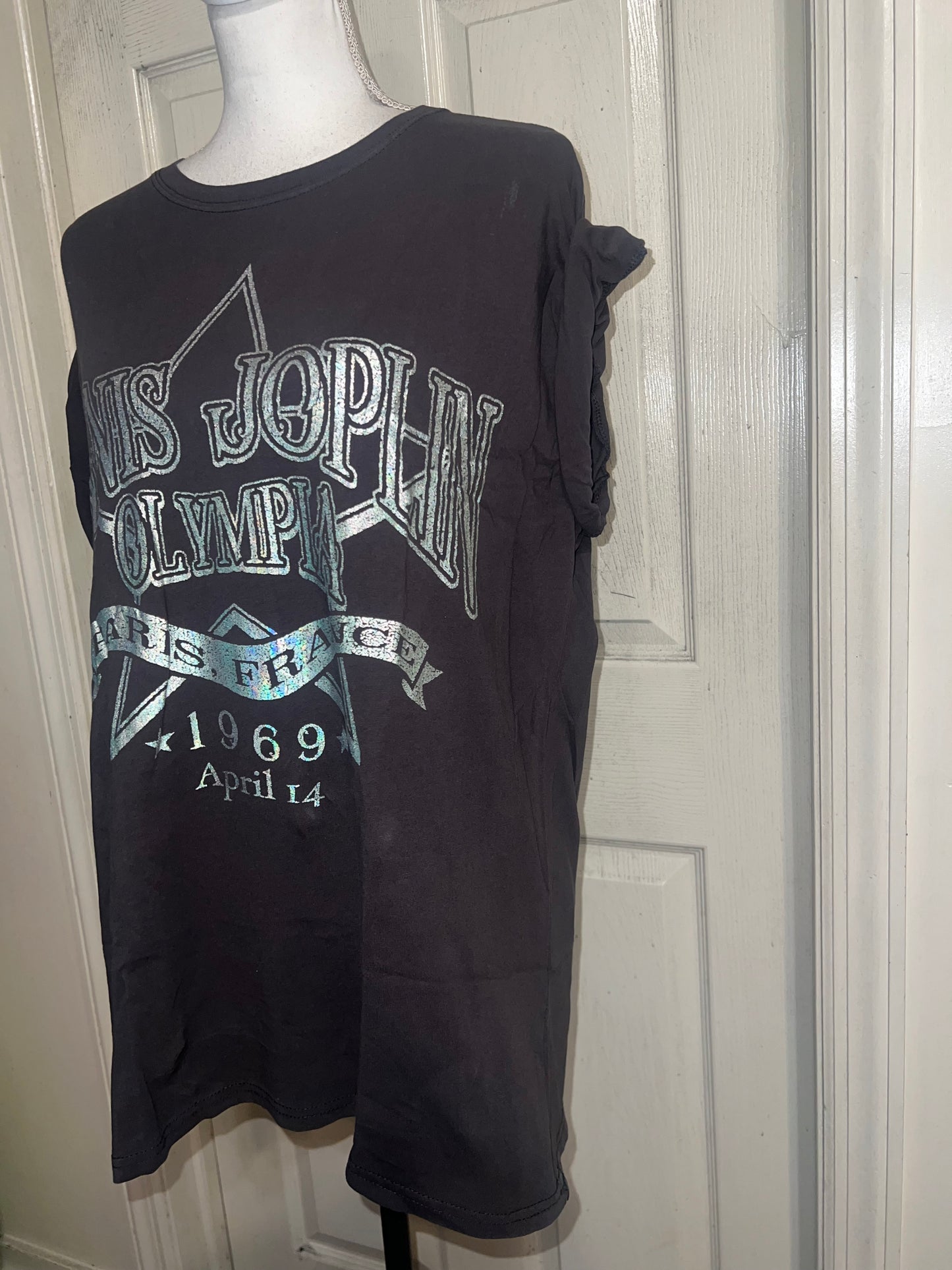 Janis Joplin Oversized Distressed Tee