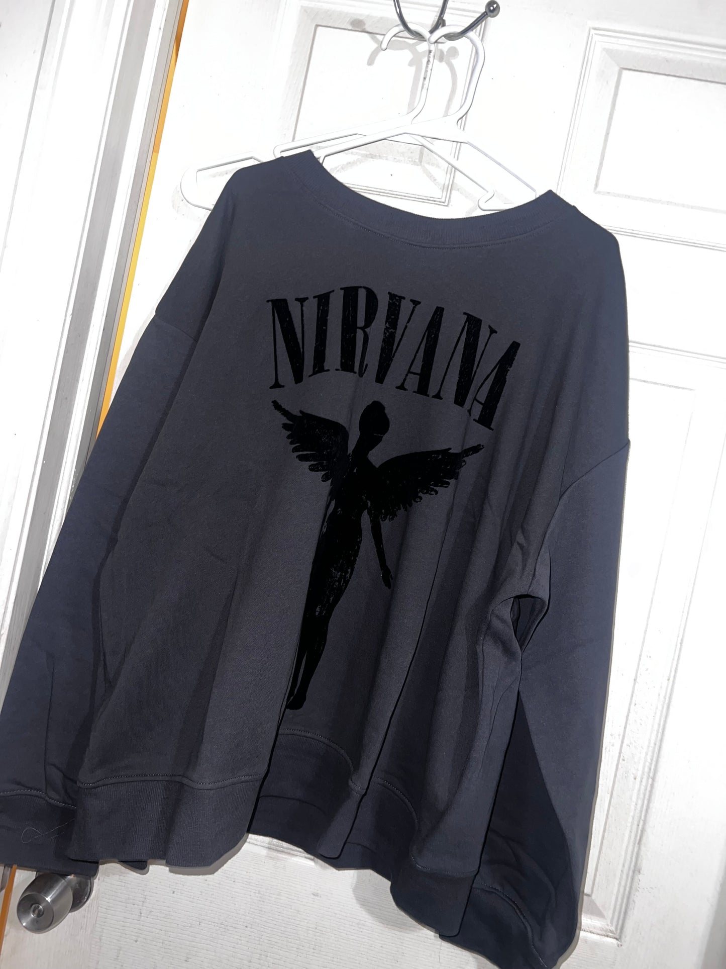 Nirvana Oversized Distressed Sweatshirt