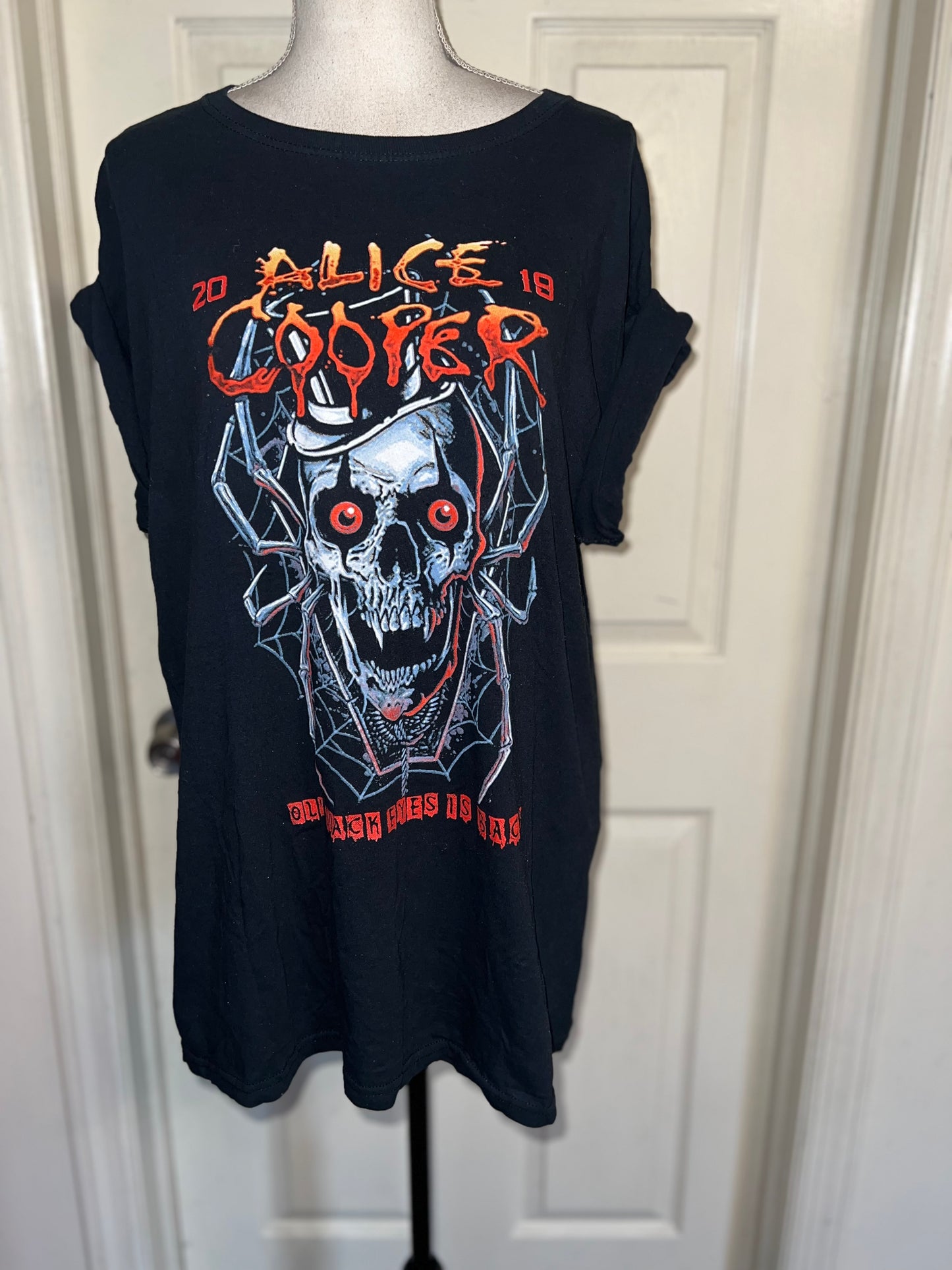 Alice Cooper Double Sided Oversized Distressed Tee