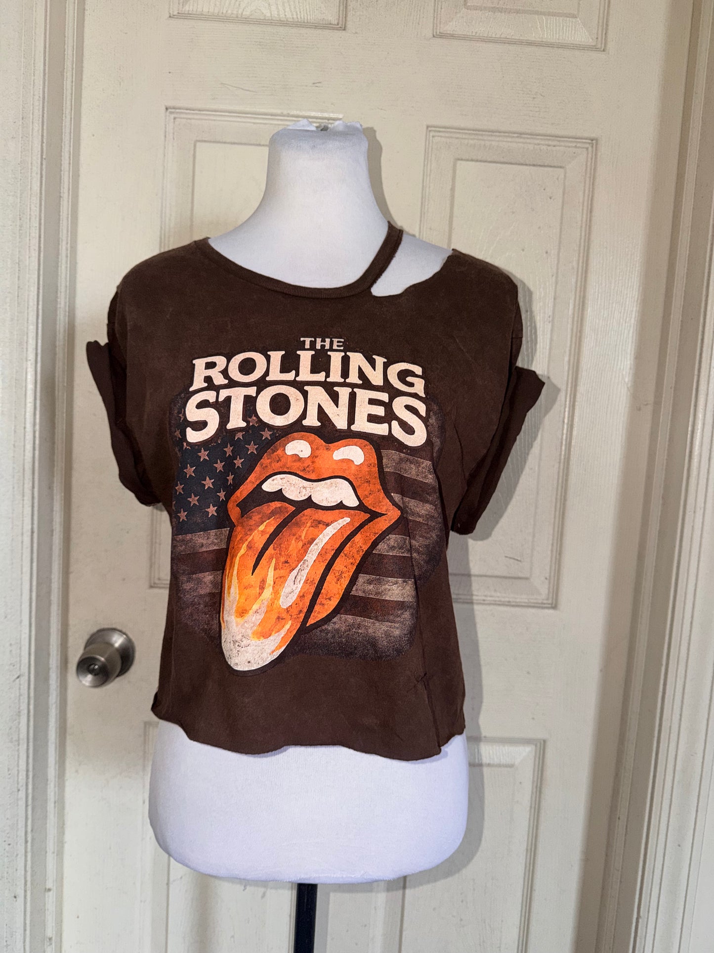 The Rolling Stones Distressed Baby Tee