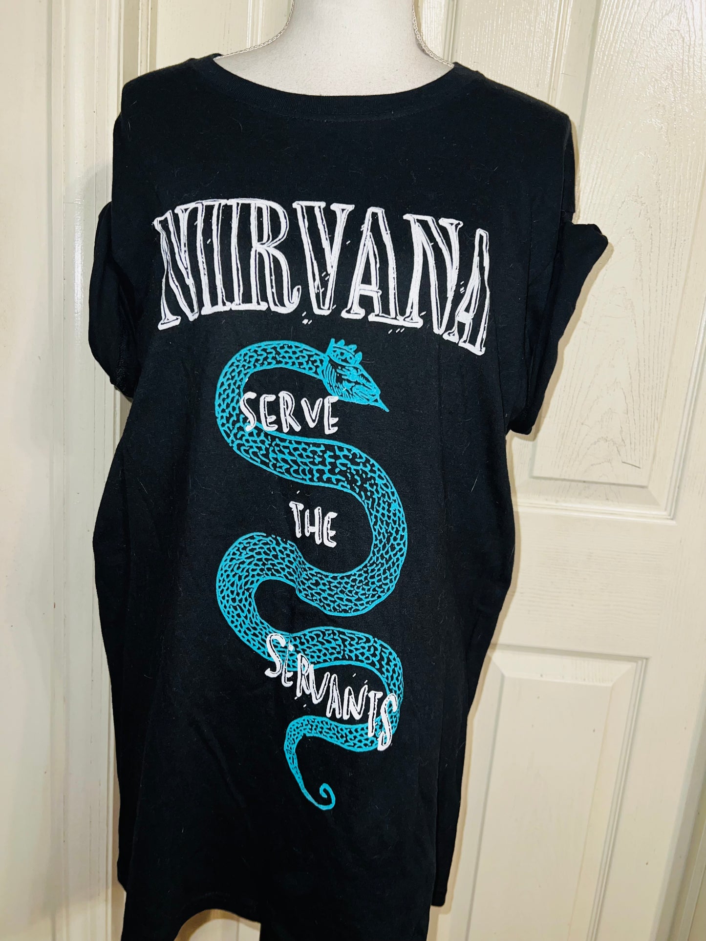 Nirvana “Servants” Oversized Distressed Tee