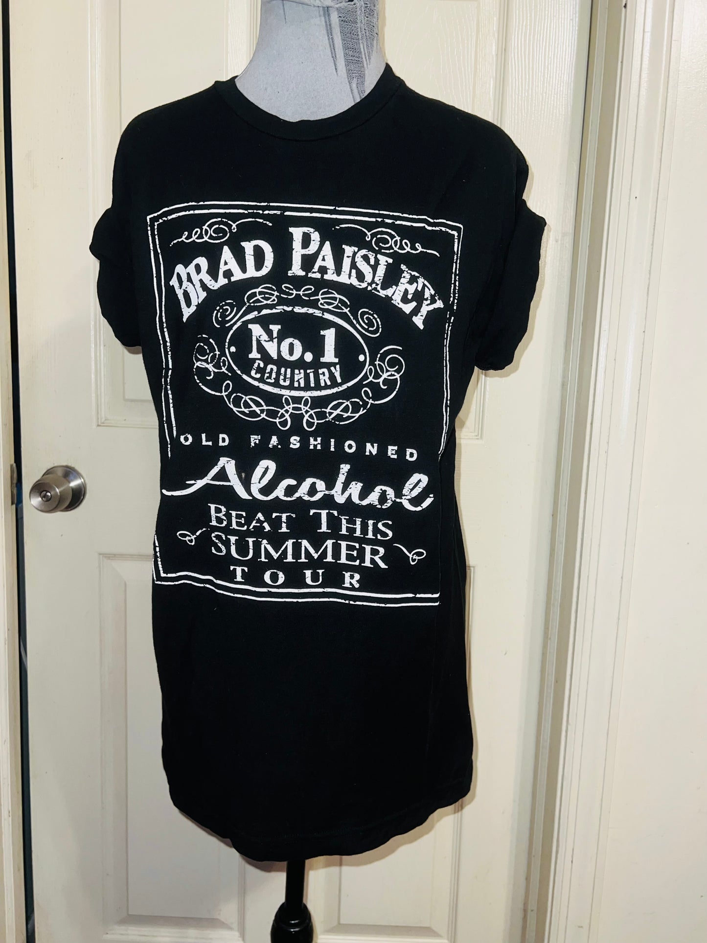 Brad Paisley Double Sided Oversized Distressed Tee