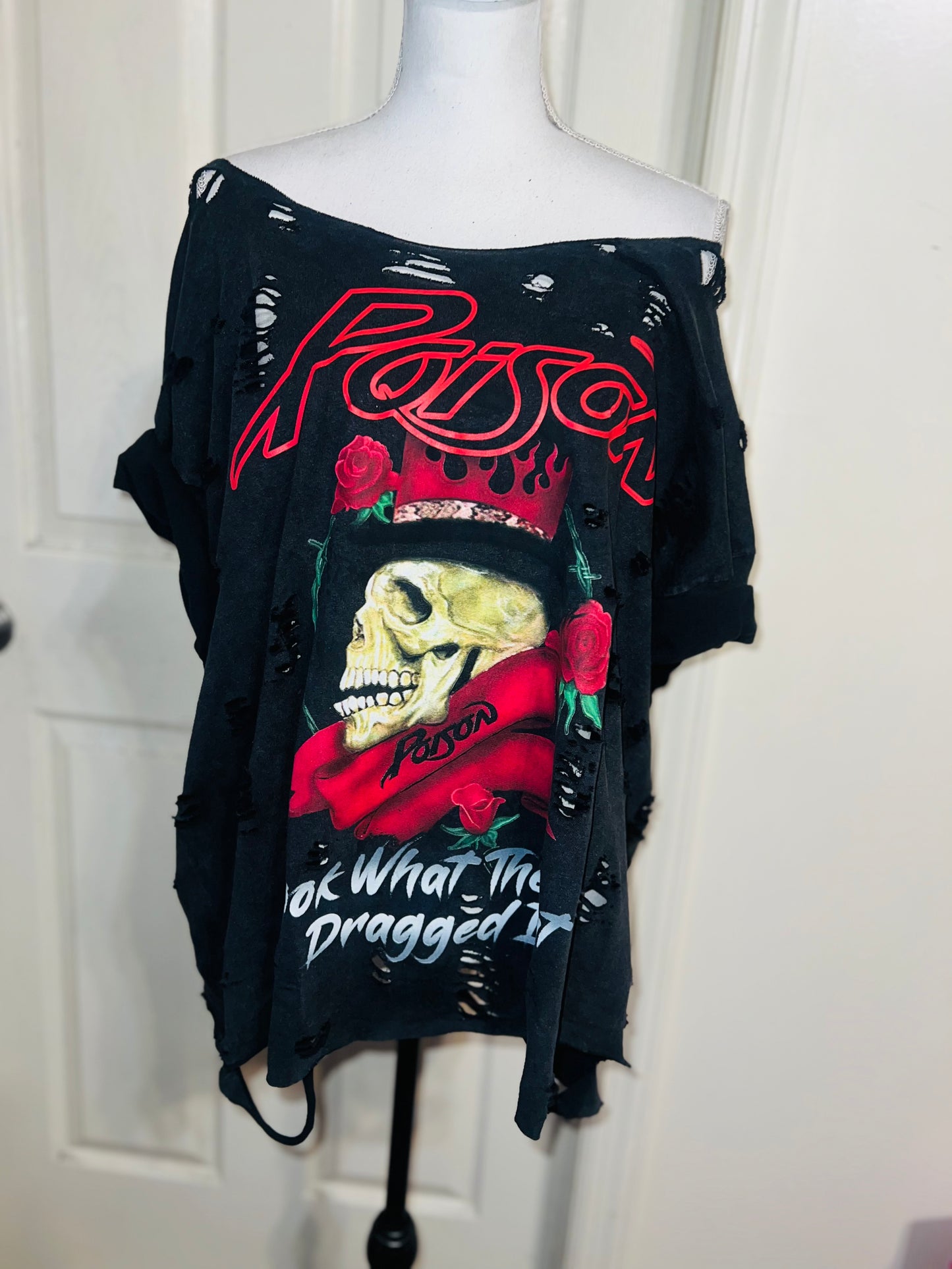 Poison Double Sided Oversized Distressed Tee