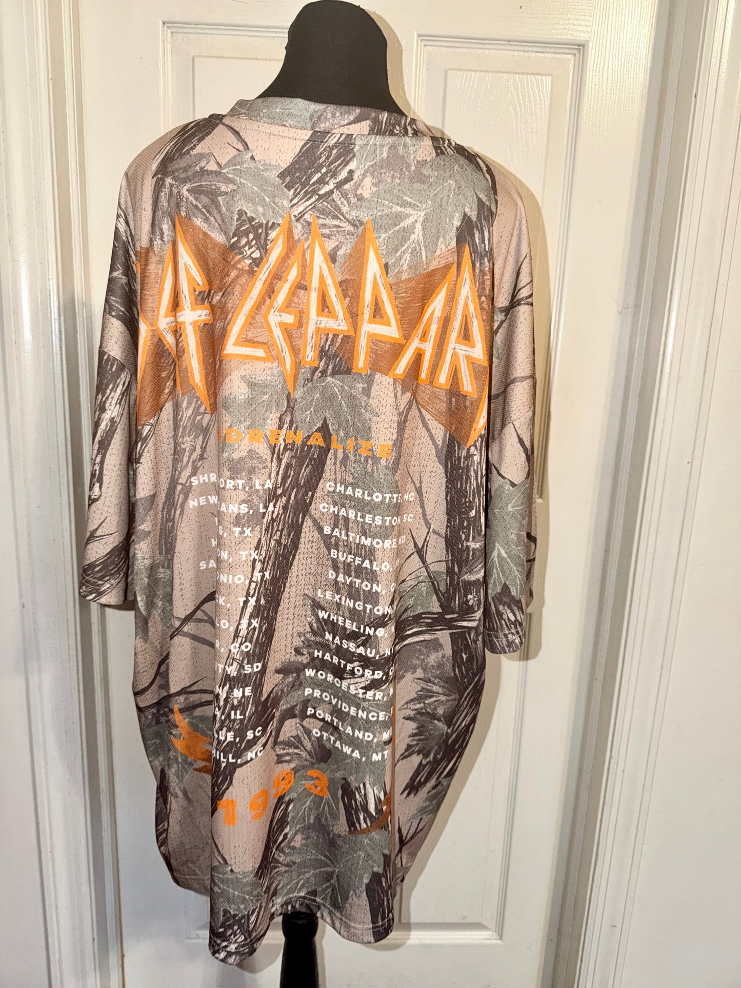 Def Leppard Double Sided Oversized Jersey Tee