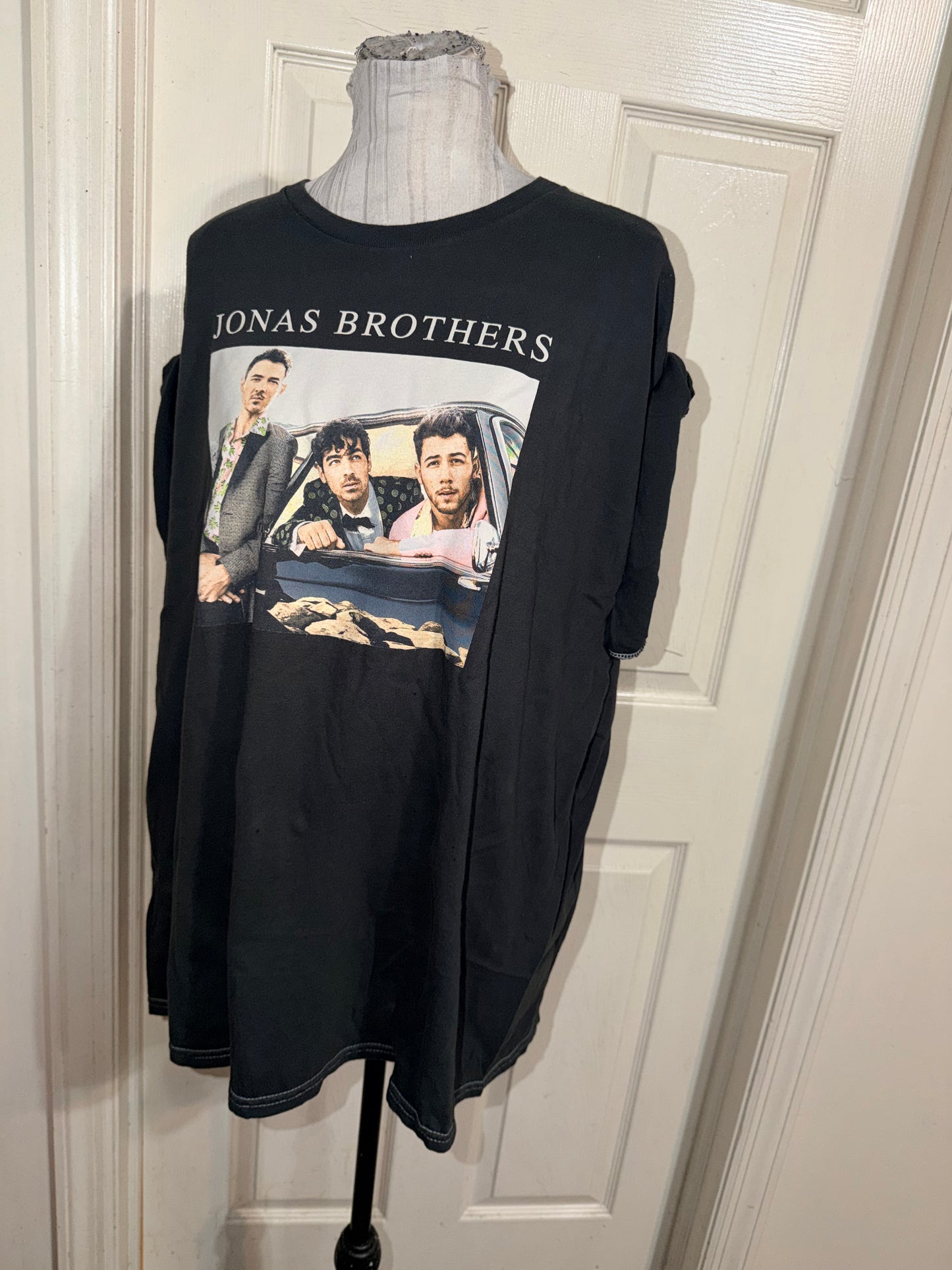 The Jonas Brothers Oversized Distressed Tee