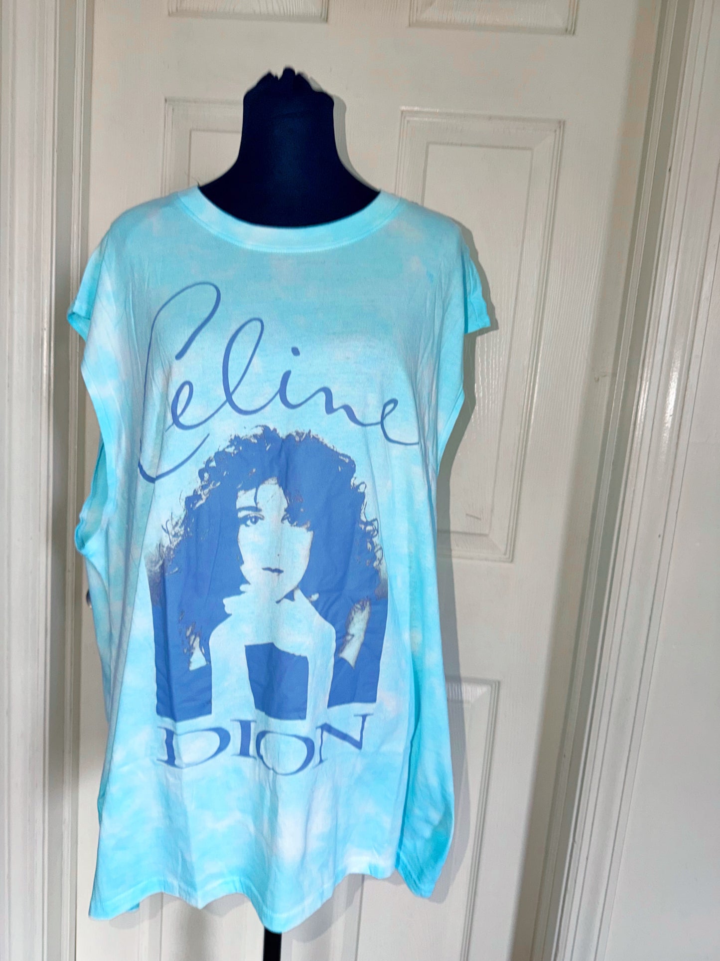 Celine Dion Oversized Distressed Tank