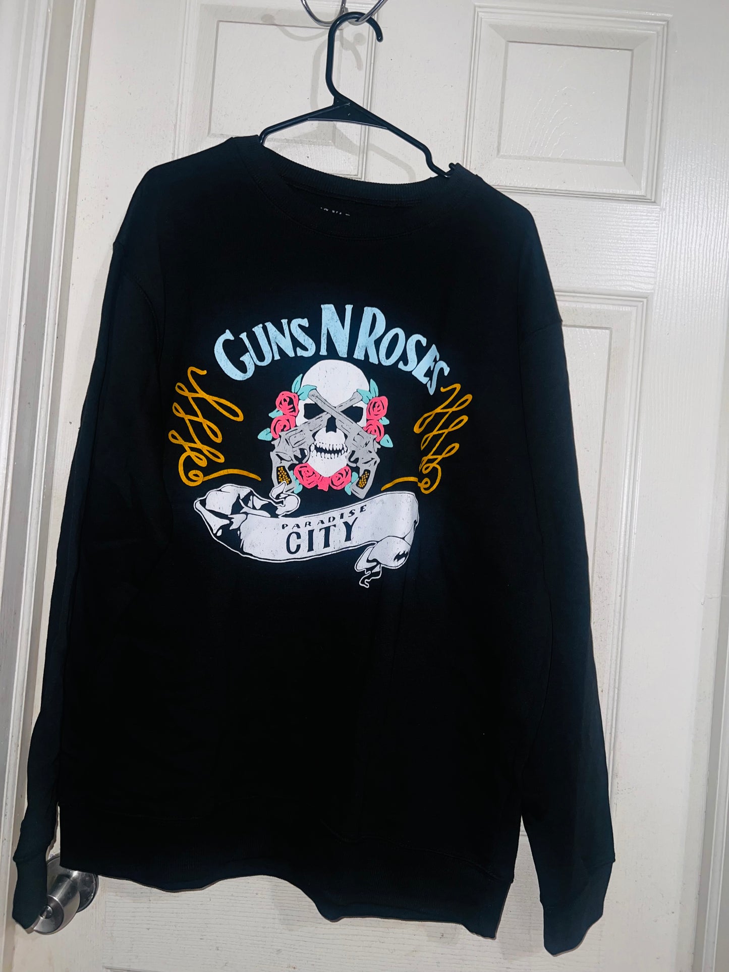 Guns N’ Roses Oversized Distressed Sweatshirt
