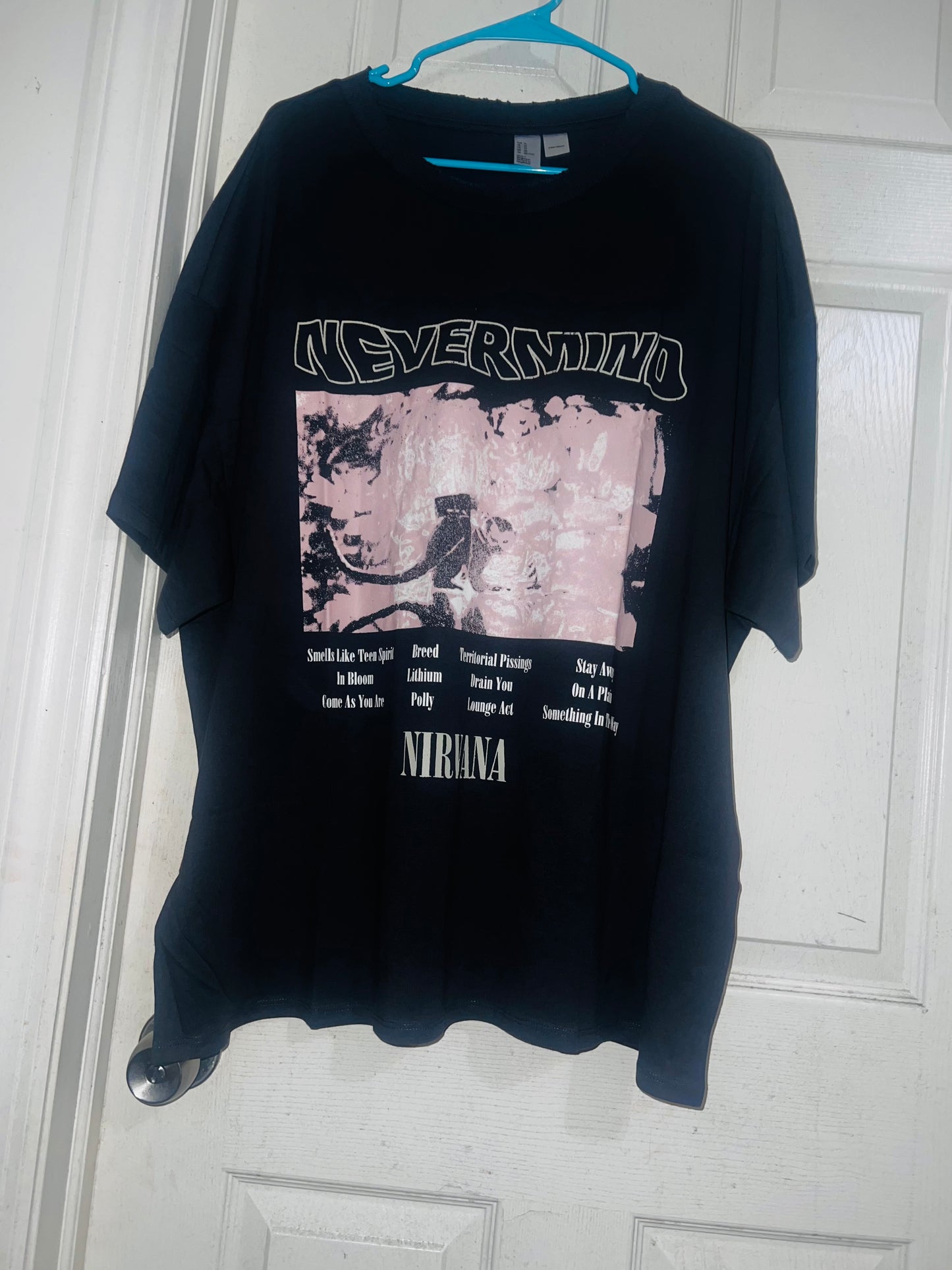 Nirvana Nevermind Oversized Distressed Tee