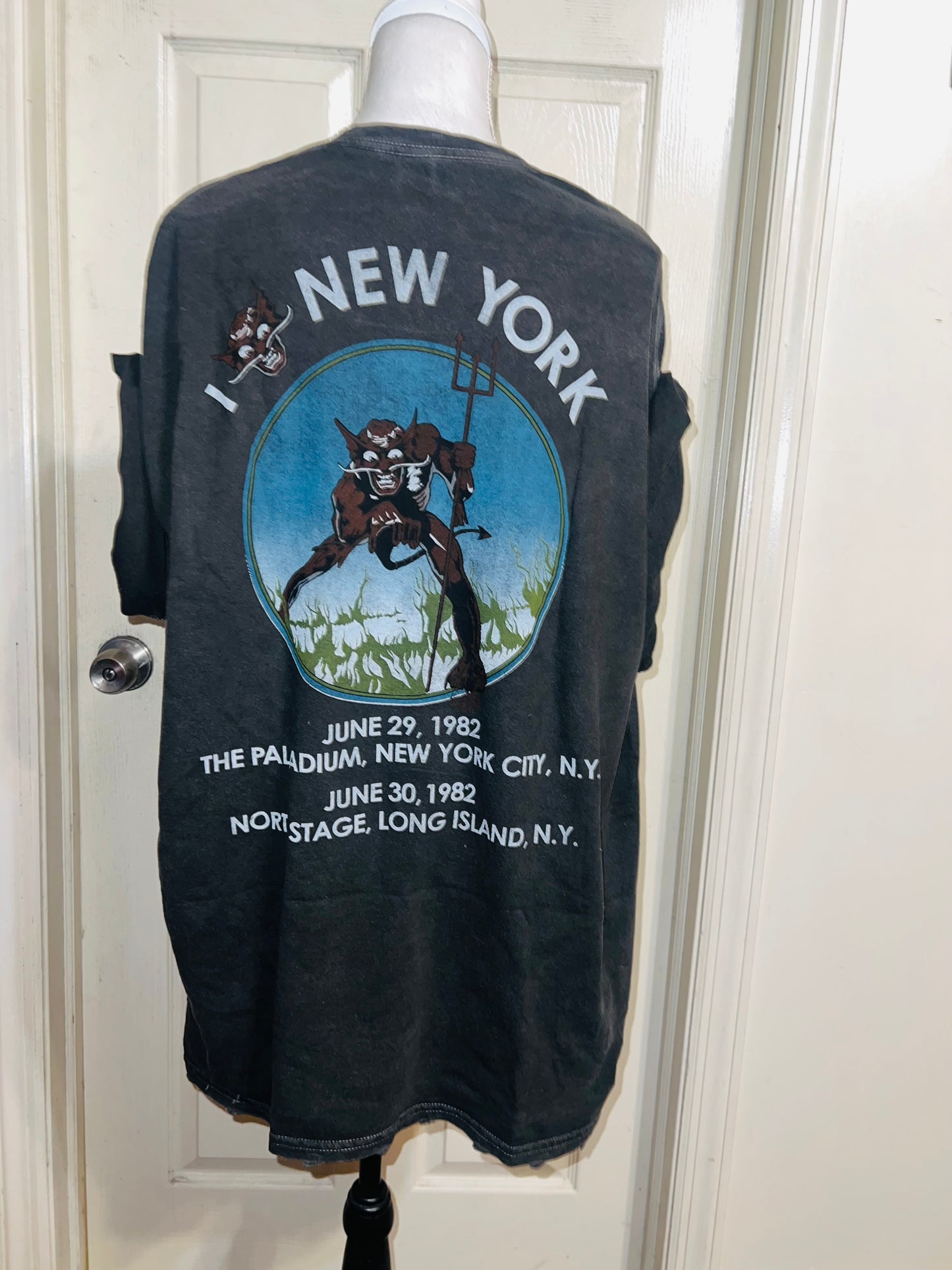 Iron Maiden Double Sided Oversized Distressed Tee