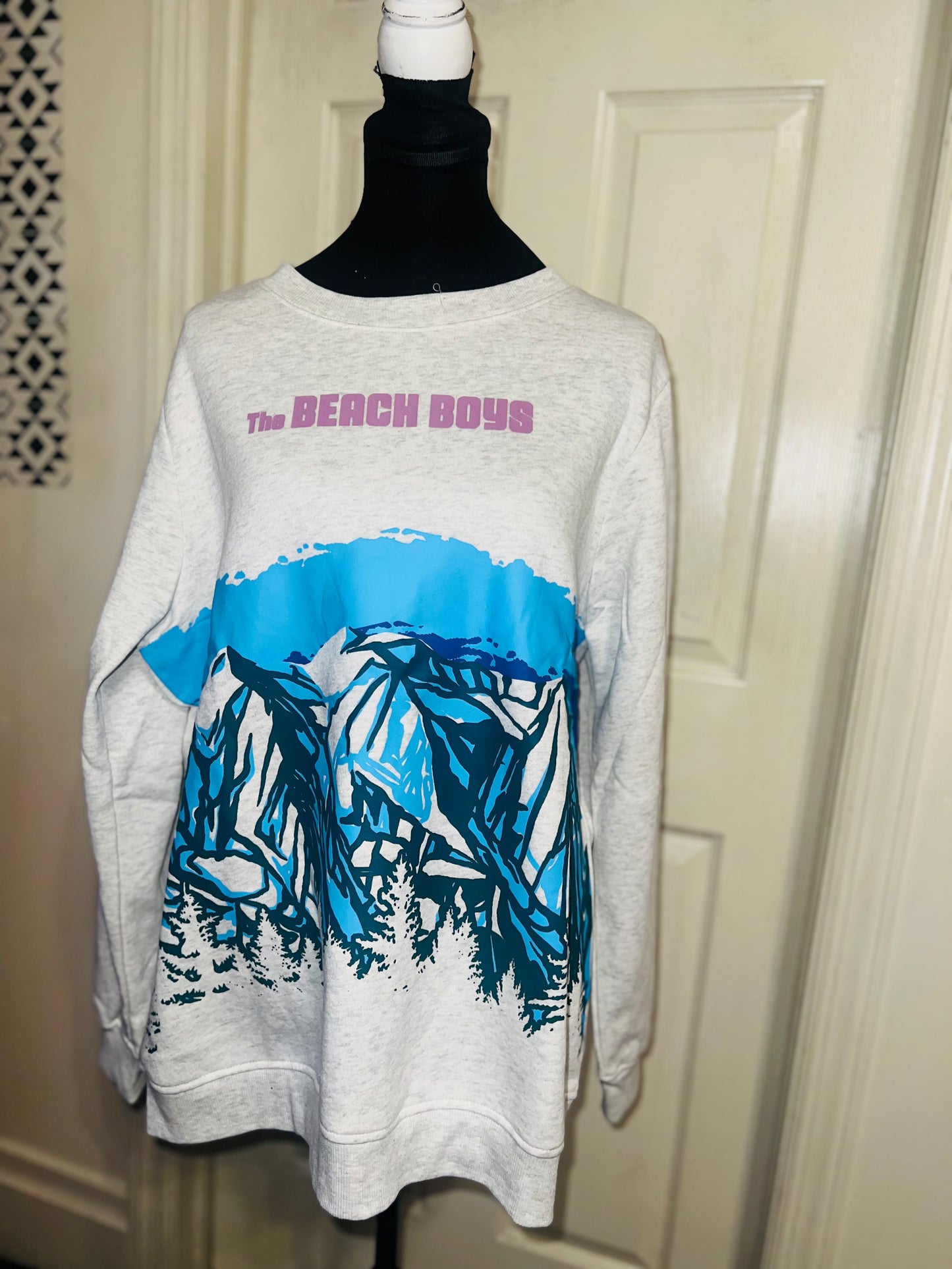 The Beach Boys Oversized Distressed Sweatshirt