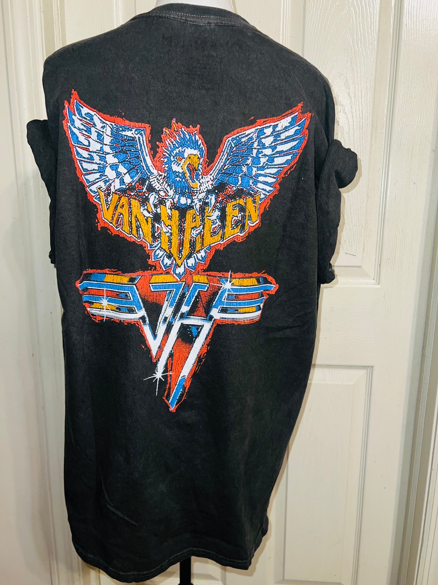 Van Halen Double Sided Oversized Distressed Tee