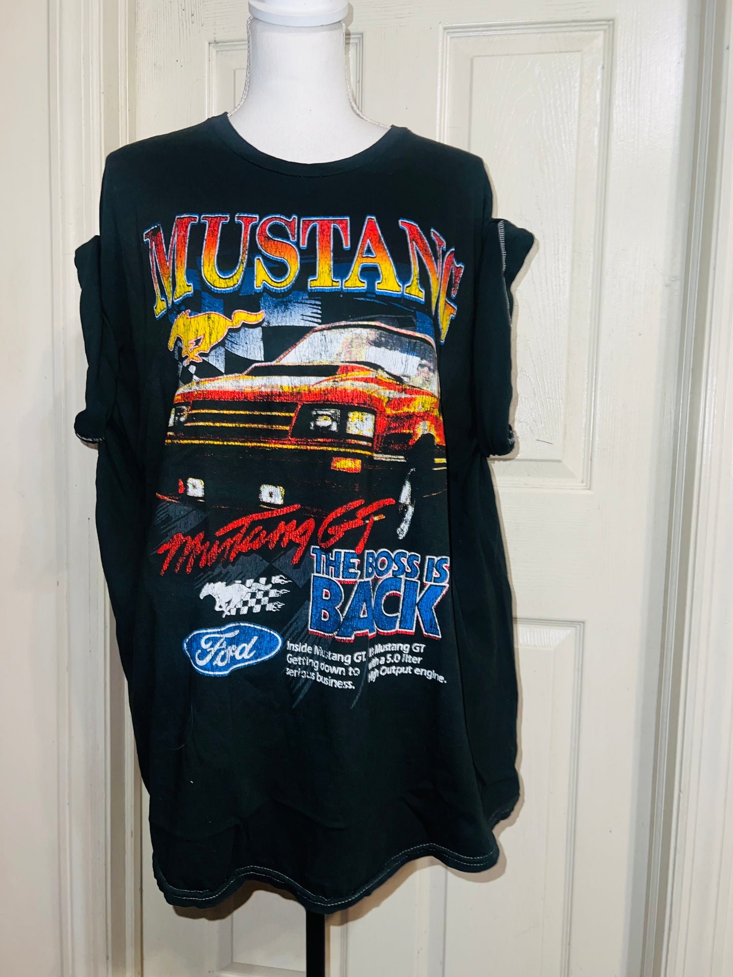 Ford Mustang Oversized Distressed Tee