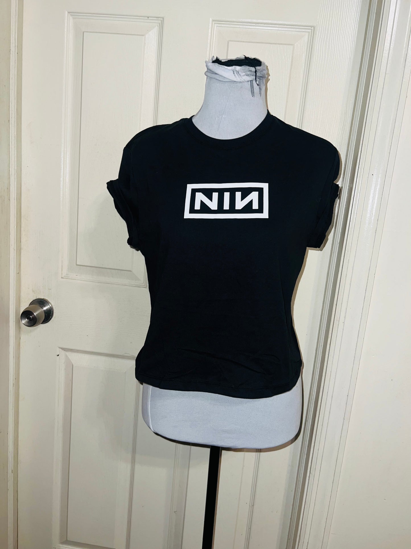 Nine Inch Nails Distressed Baby Tee