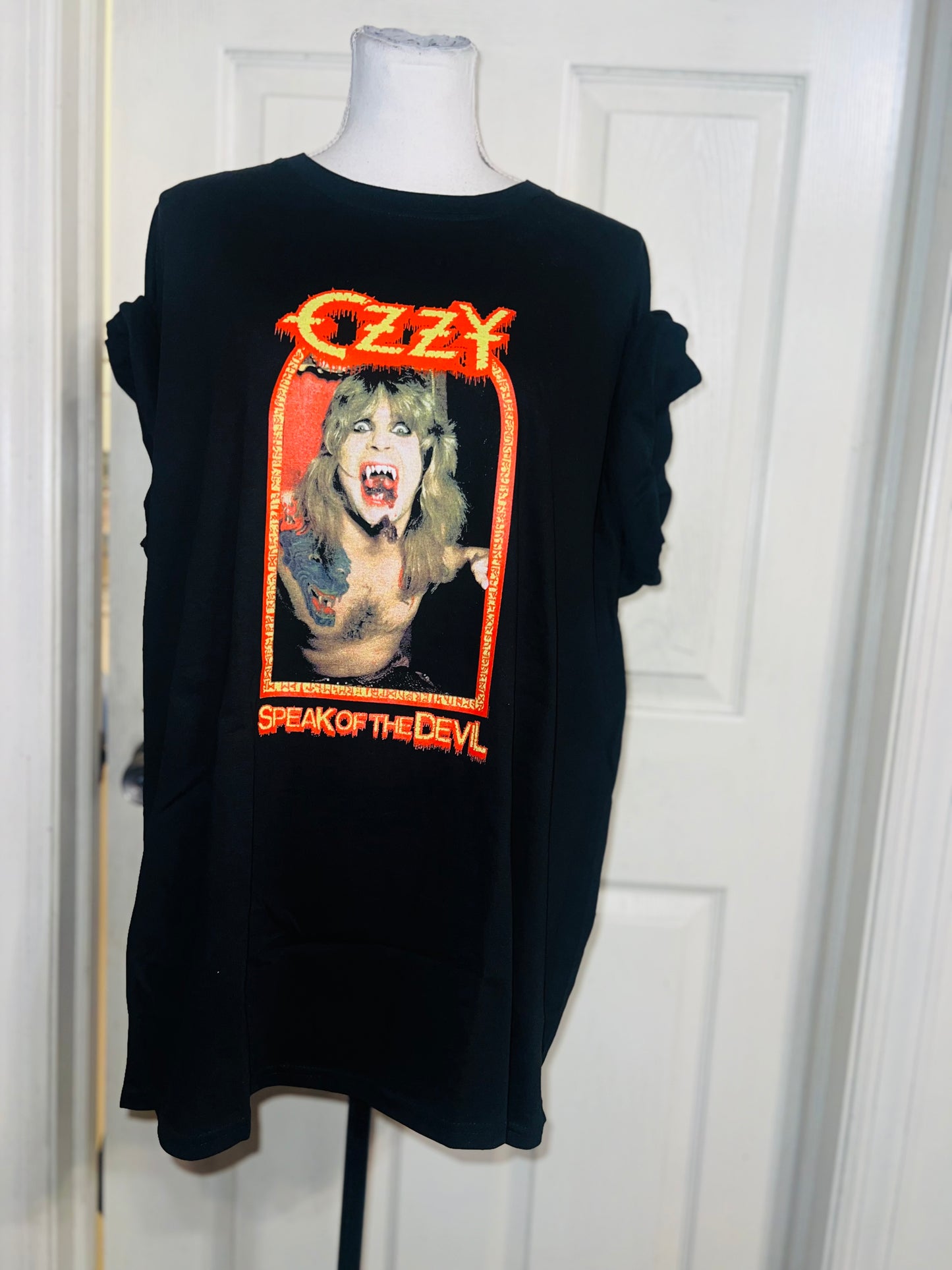 Ozzy Osbourne Double Sided Oversized Distressed Tee