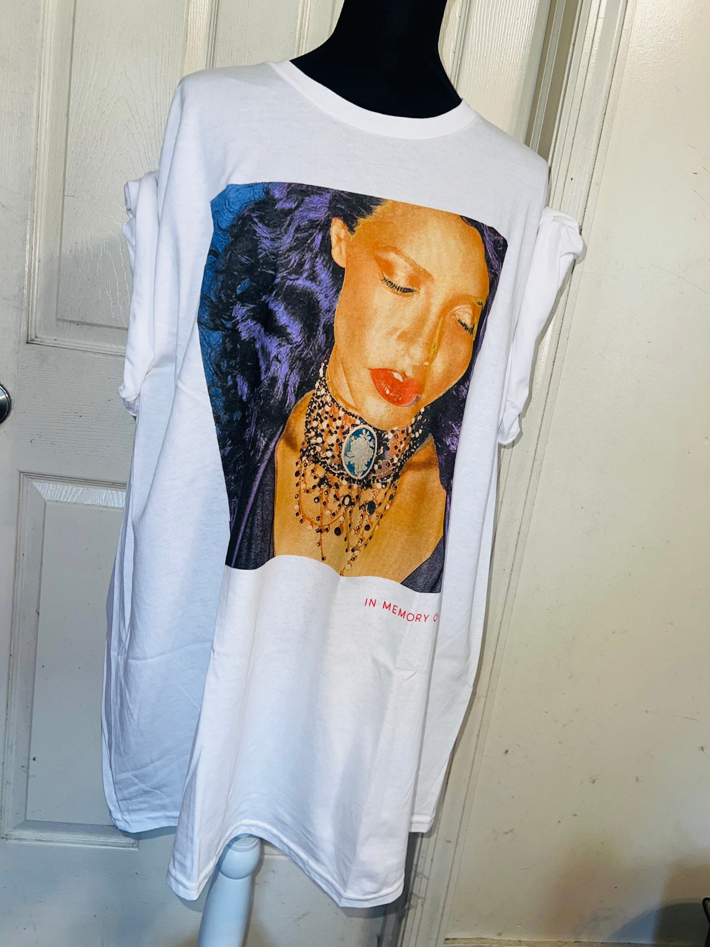 Aaliyah Oversized Distressed Tee