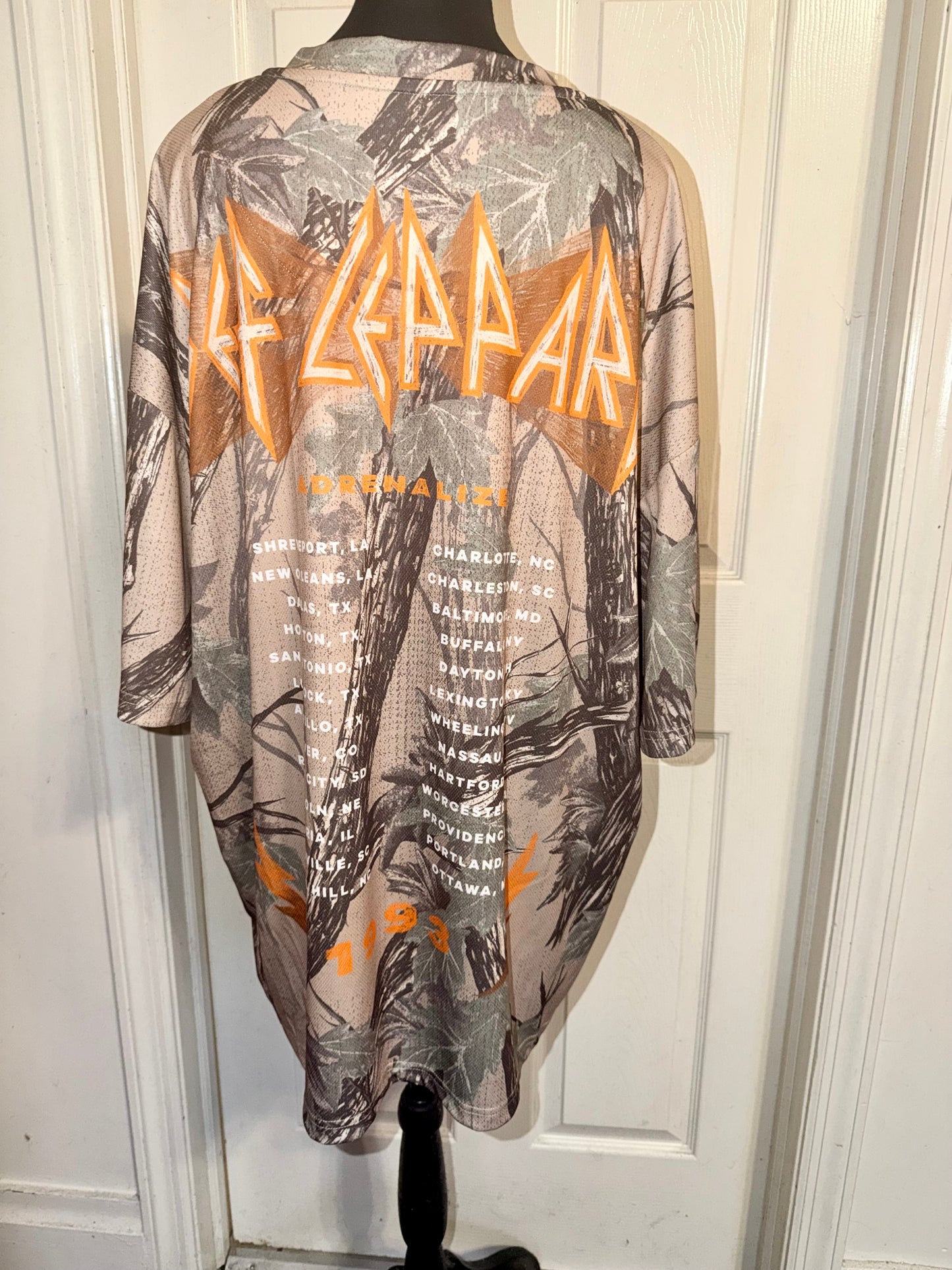 Def Leppard Double Sided Oversized Jersey Tee