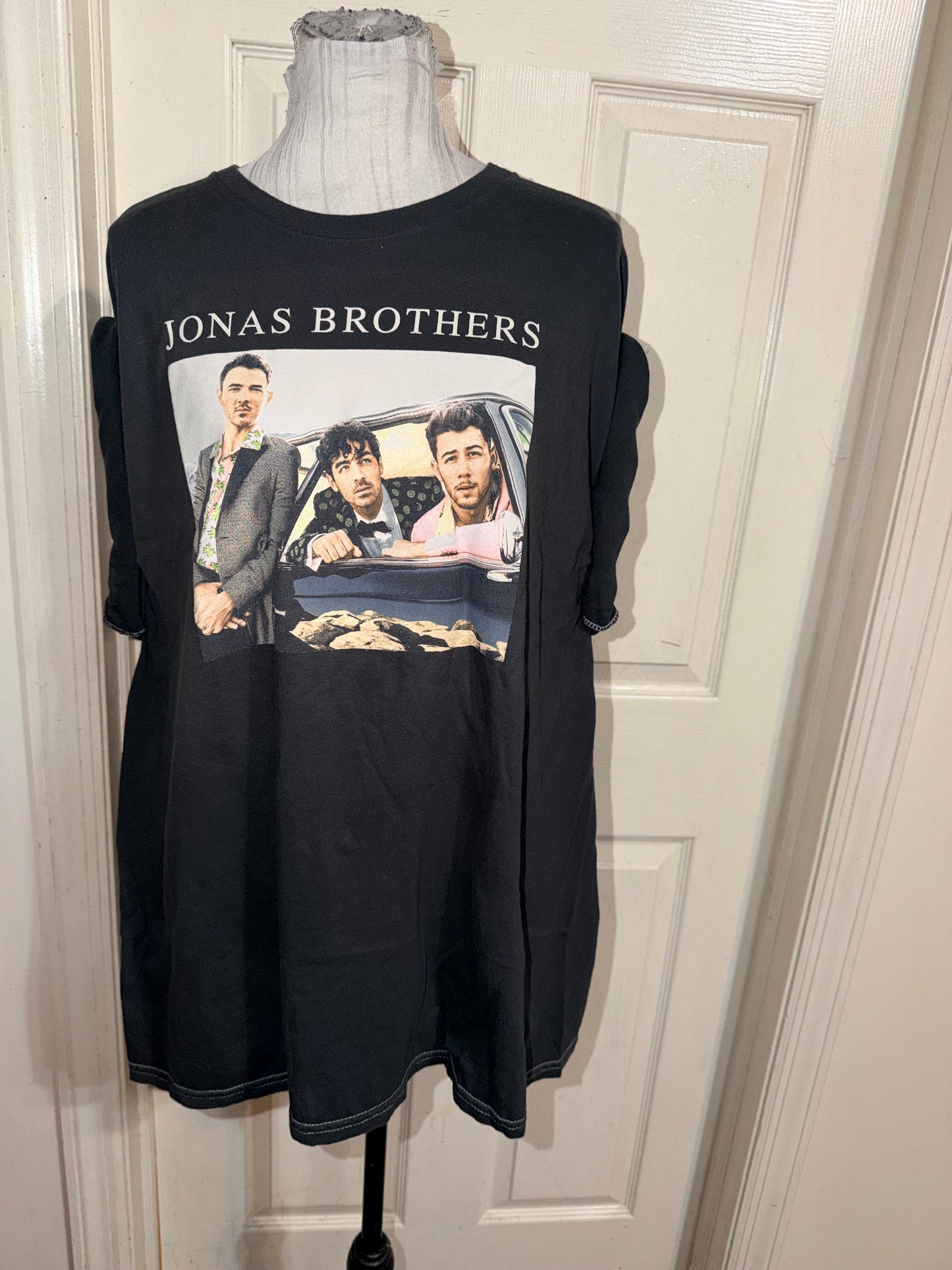The Jonas Brothers Oversized Distressed Tee