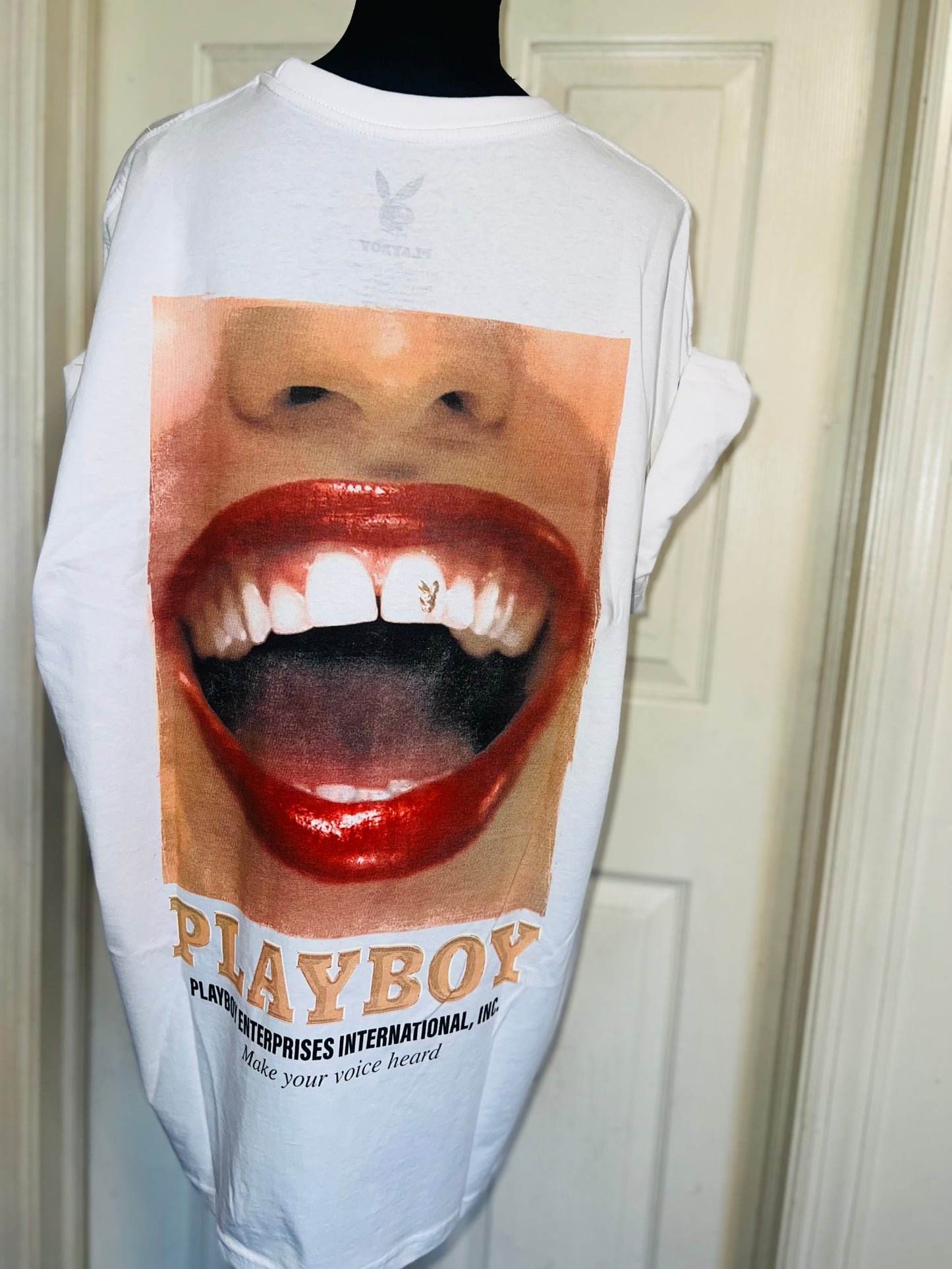 Playboy Double Sided Oversized Distressed Tee