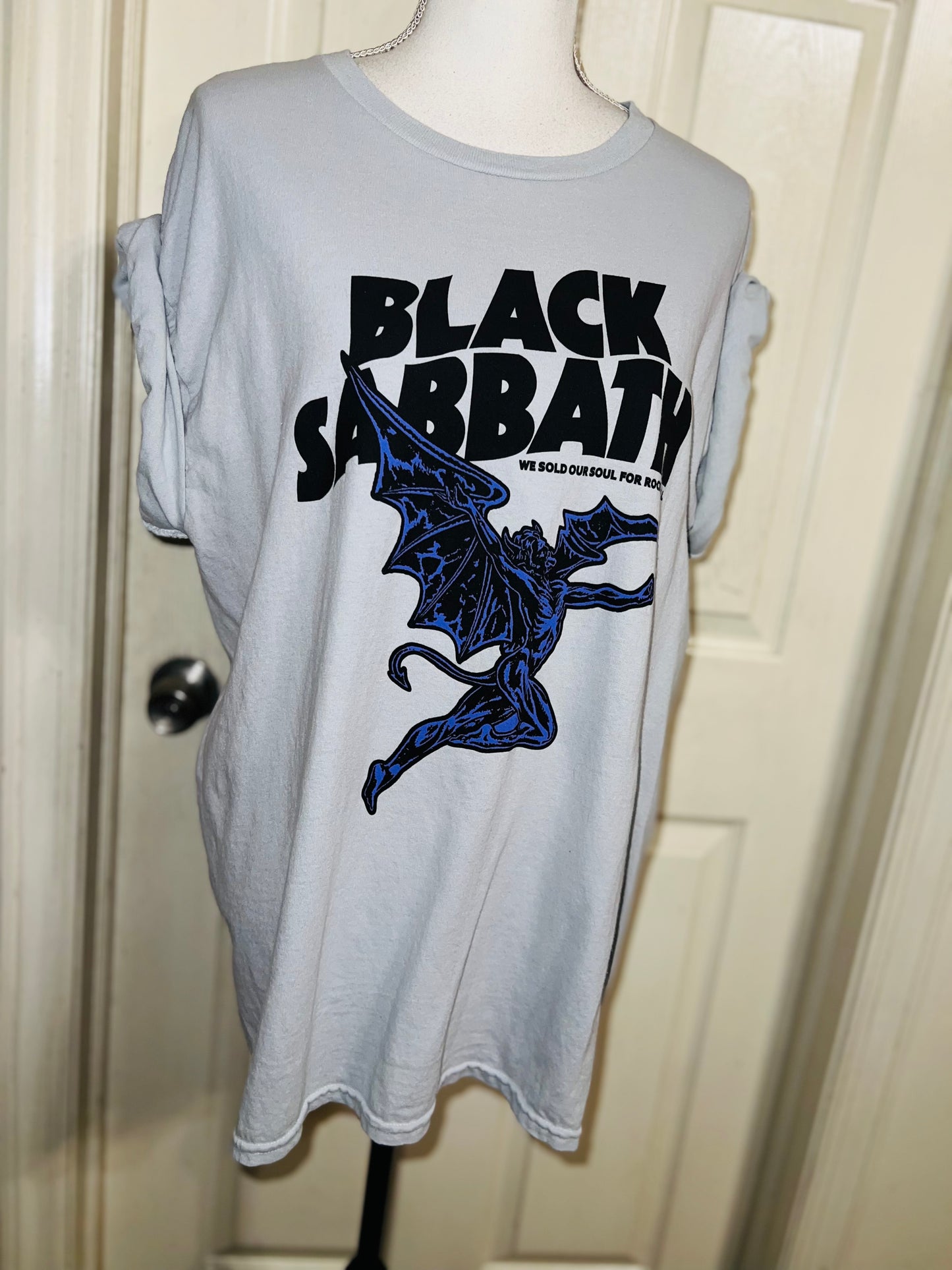 Black Sabbath Oversized Distressed Tee