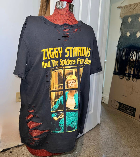 Ziggy Stardust Oversized Distressed Tee