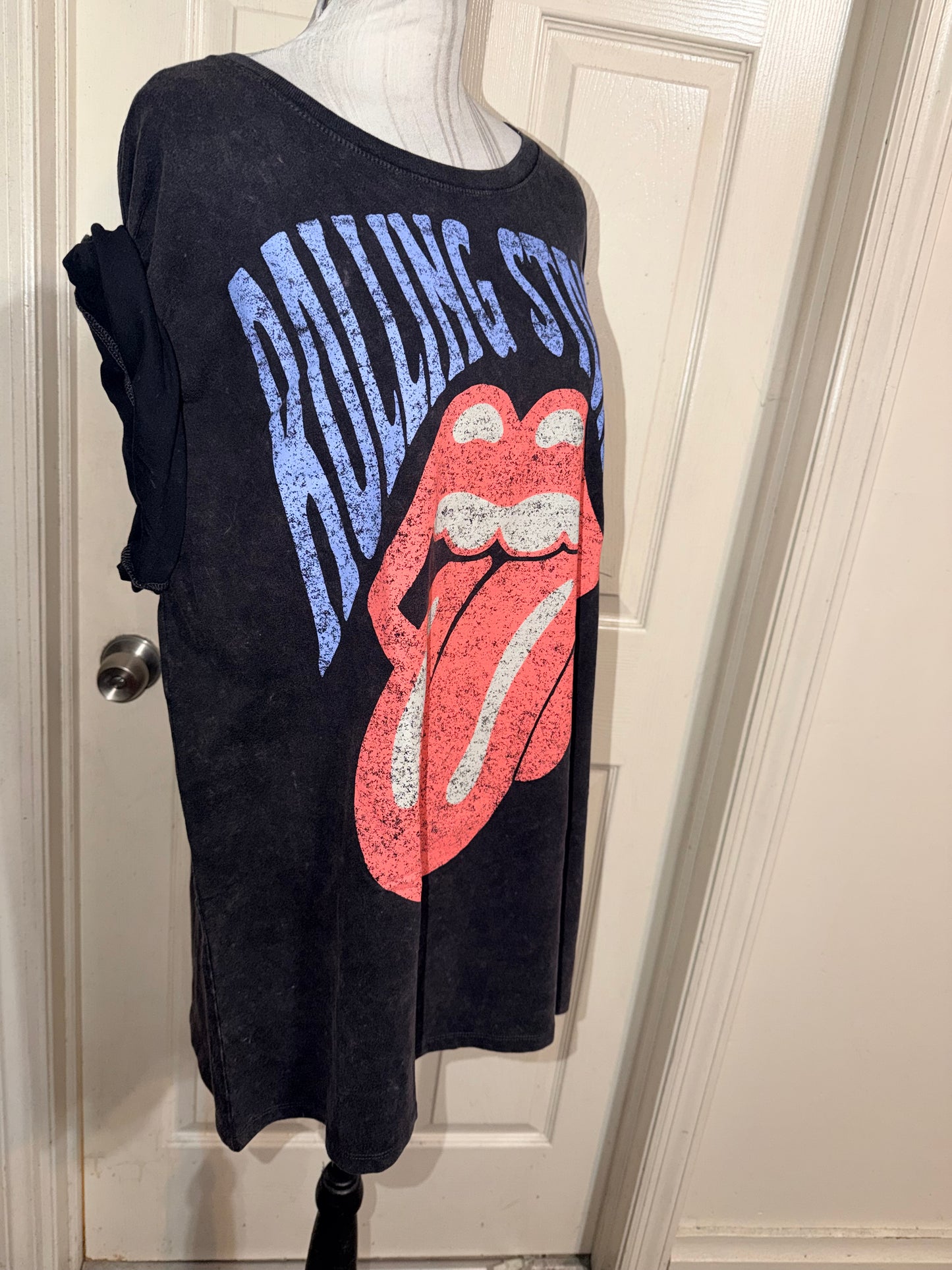 The Rolling Stones Double Sided Oversized Distressed Tee