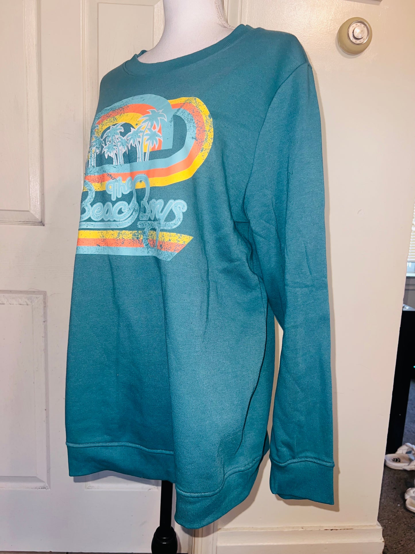 The Beach Boys Oversized Distressed Sweatshirt