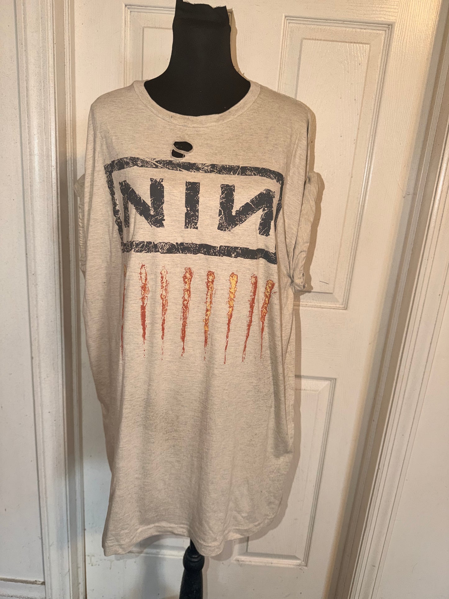 Nine Inch Nails Oversized Distressed Tee