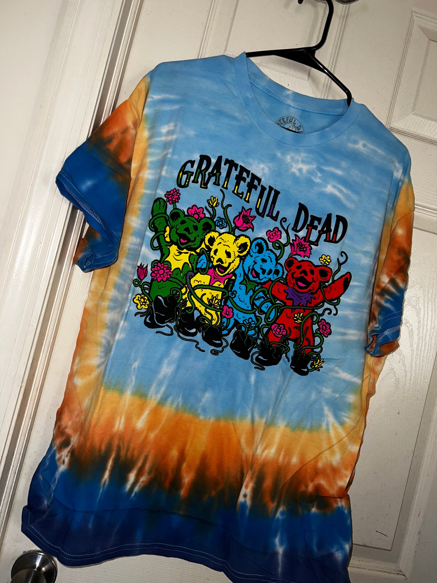 Grateful Dead Tie Dye Oversized Distressed Tee