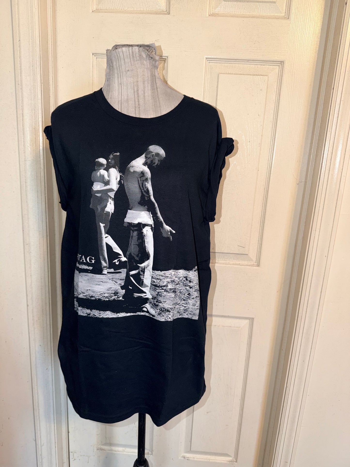 Justin Bieber Double Sided Oversized Distressed Tee