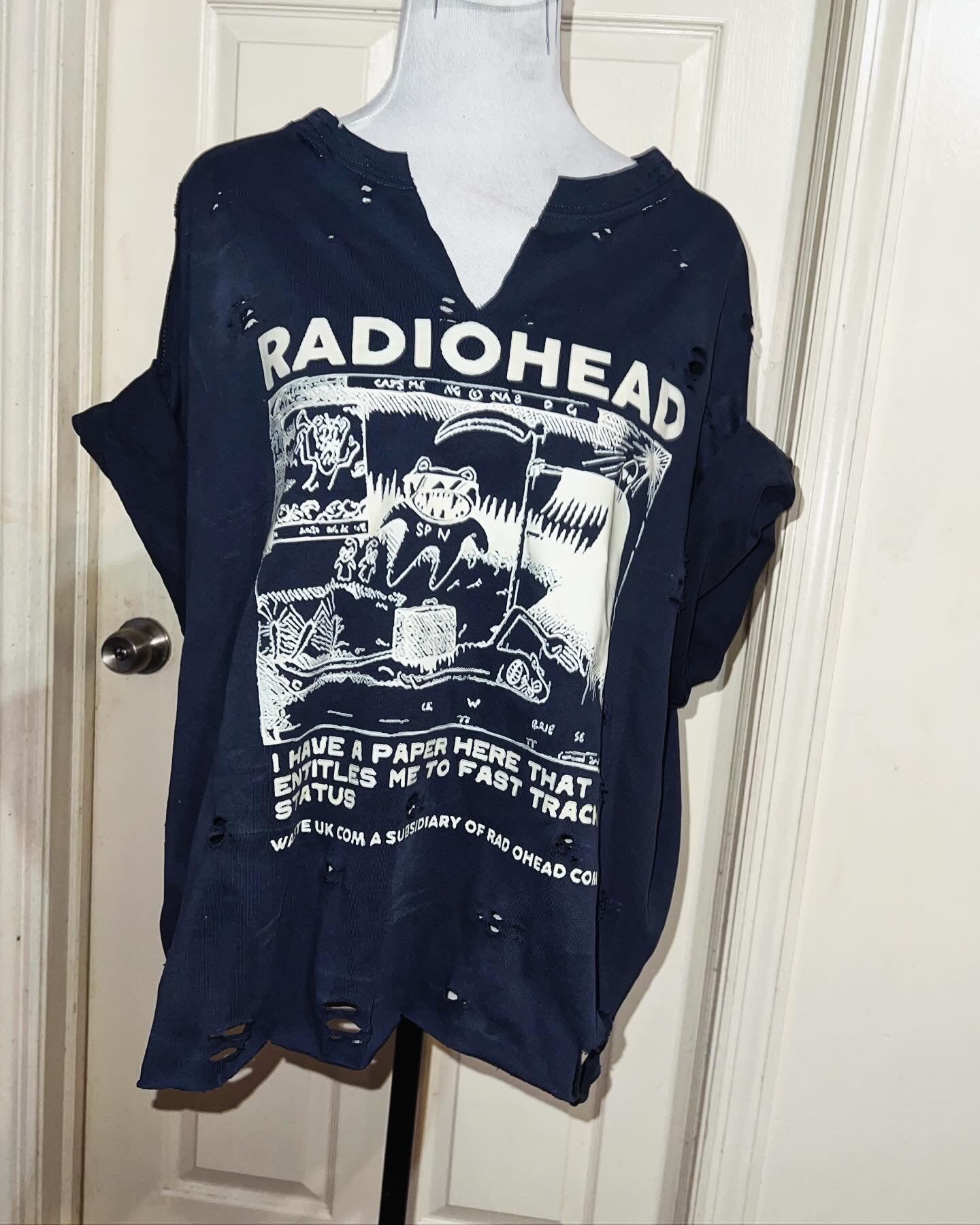 Radiohead Oversized Distressed Tee