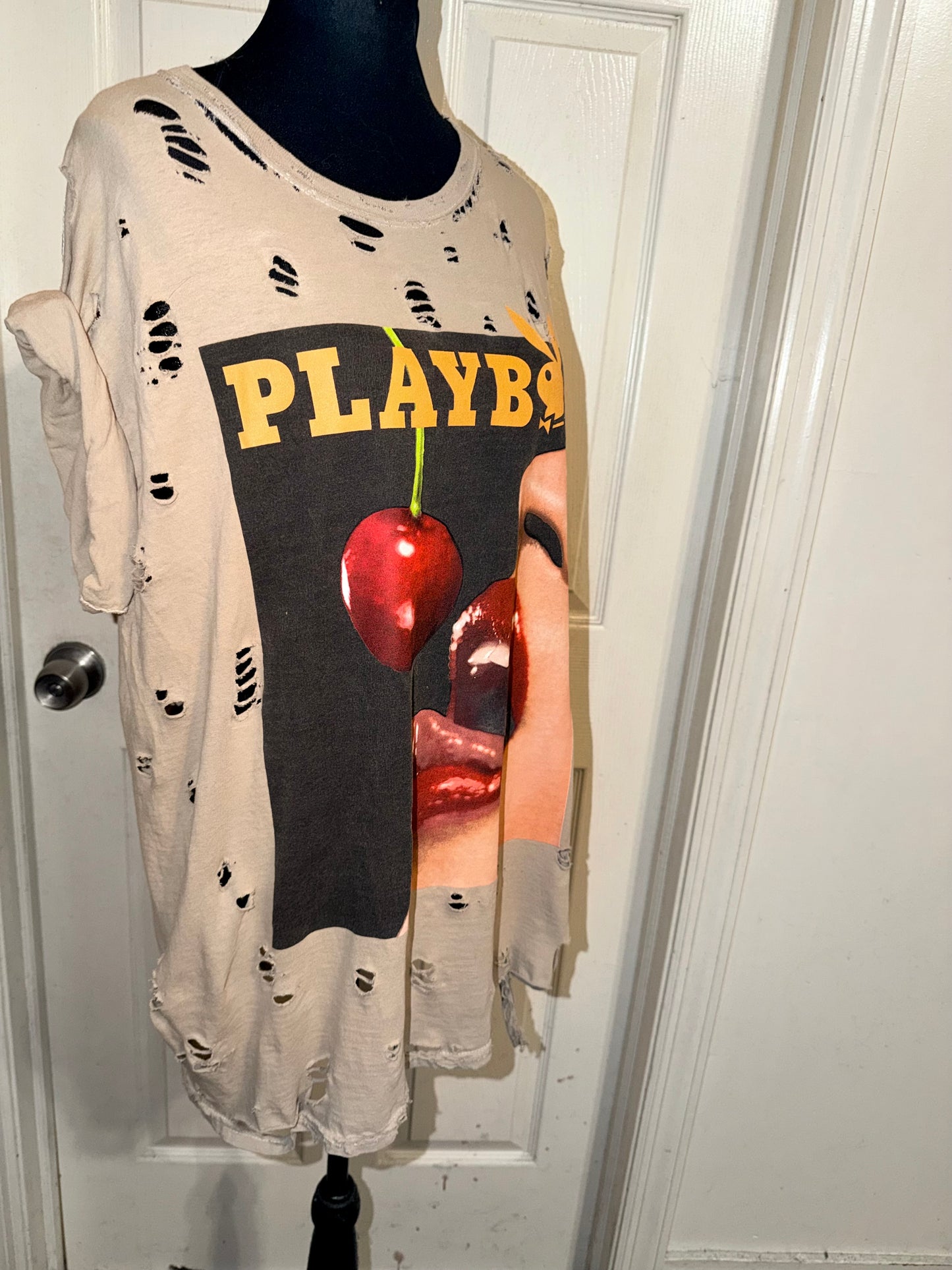 Playboy Oversized Distressed Tee